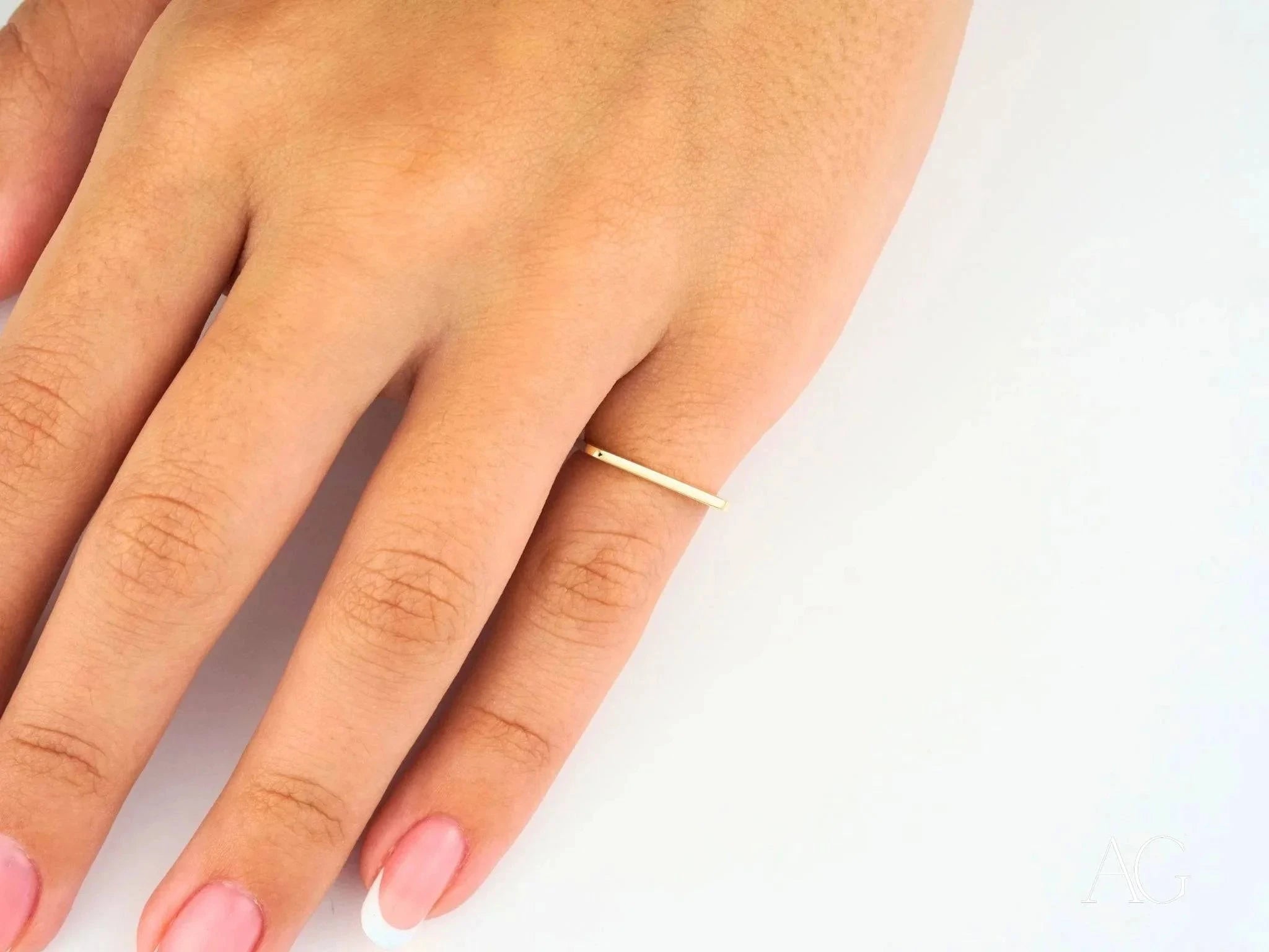 18K Yellow Gold Minimalist Elegant Ring for Women - Perfect for Weddings, Anniversaries & Everyday Luxury Jewelry