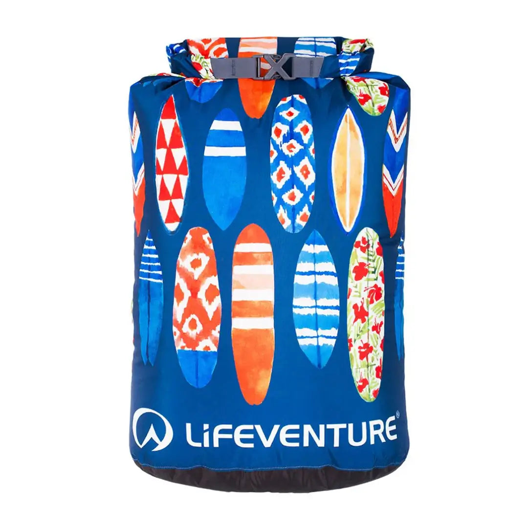 Lifeventure Waterproof Dry Bags with Printed Designs - Lightweight & Durable for Camping, Hiking, Kayaking and Outdoor Adventures