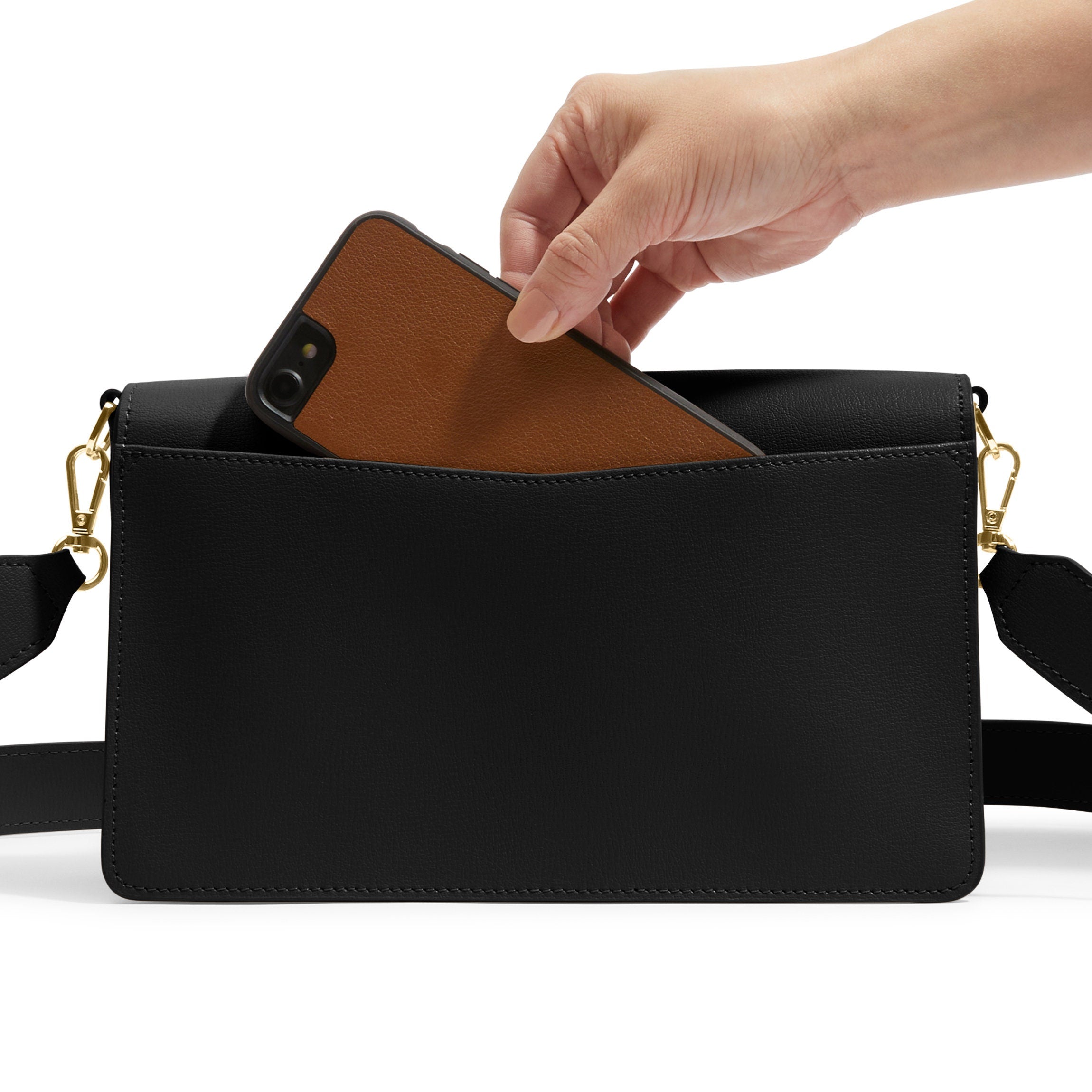 Medium Willow Envelope Bag for Women - Elegant Black Crossbody Purse for Work, Travel & Evening Out