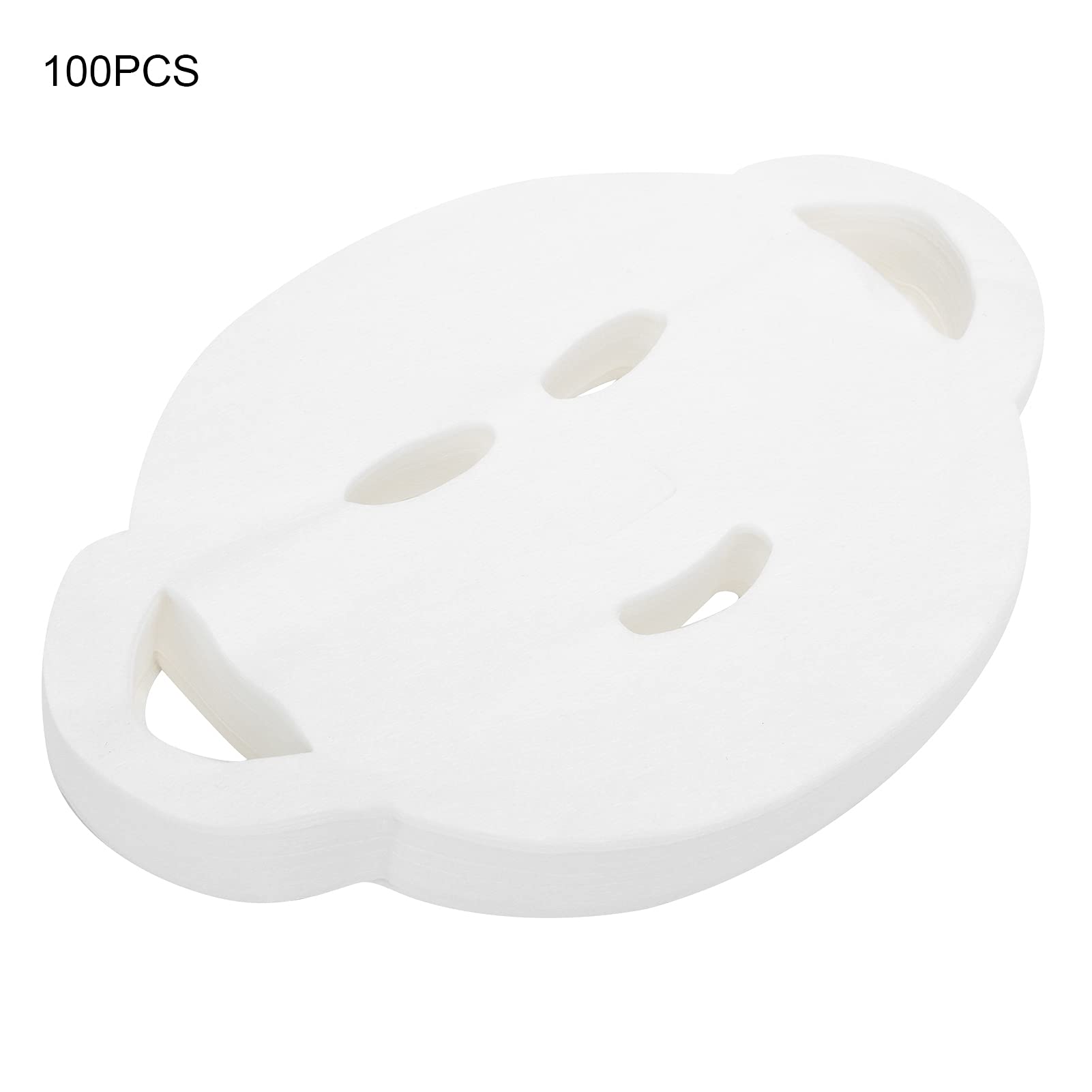 100 Pcs DIY Facial Mask Sheets - Cotton Face Mask Paper for Skincare, Spa & Hydration - Dry Facial Mask Layout for DIY Beauty & At-Home Facial Treatments