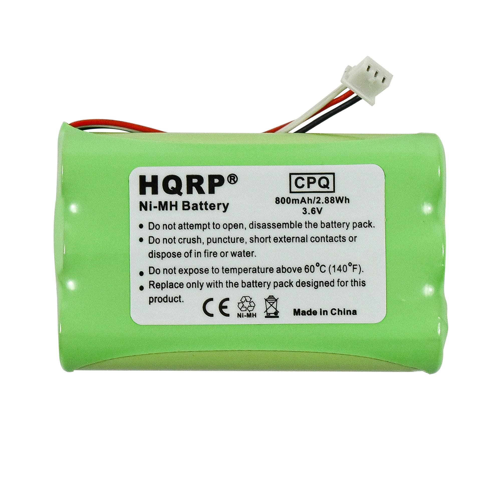 HQRP 4-Pack Replacement Batteries for Plantronics CT11 CT12 Cordless Headset Phone - Compatible with 63421-01 & 64376-01 Models - Long-Lasting Power for Office & Call Center Headsets
