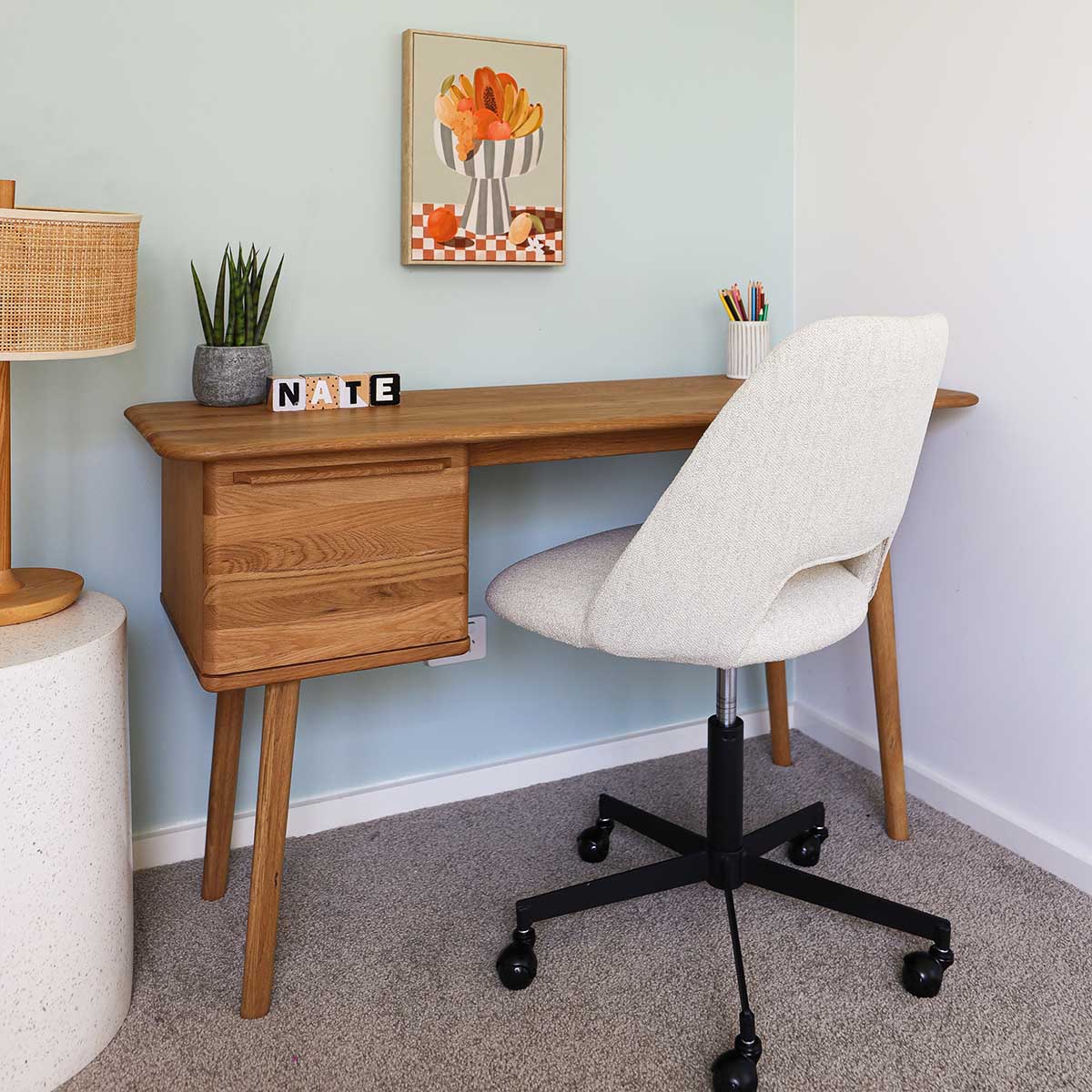 Belmont Fabric Office Chair - Ergonomic Desk Chair with Adjustable Height & Lumbar Support for Home & Office Workspaces