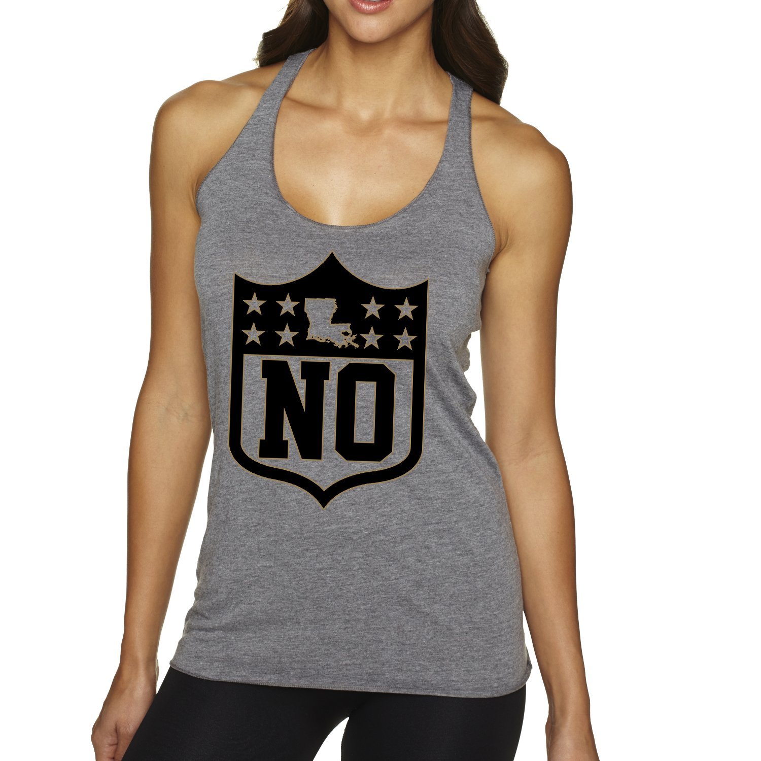America's Finest Apparel New Orleans Crest Tank Top for Women - Soft Cotton Casual Tee for Summer, Beach & Outdoor Activities
