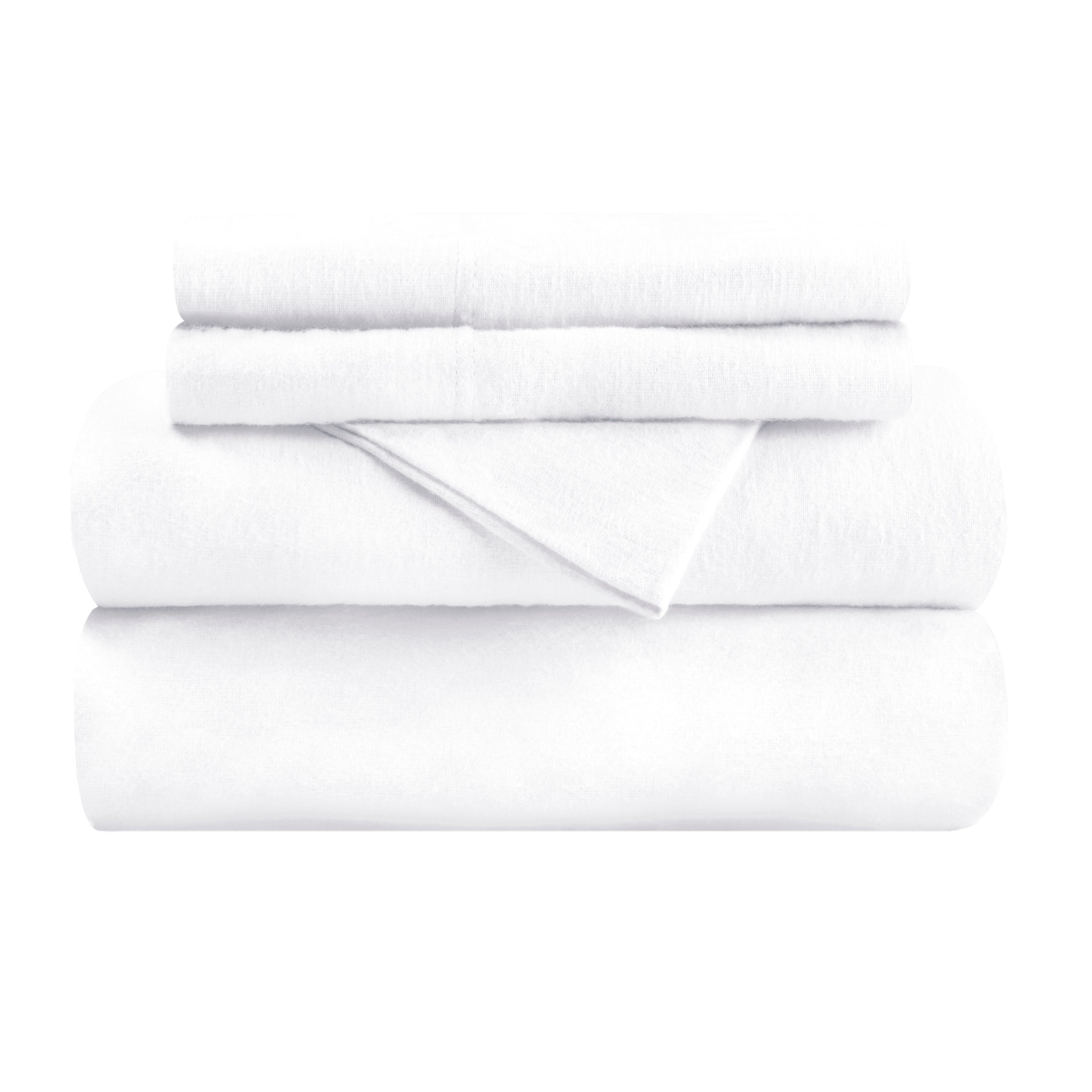 Premium Flannel Cotton Bed Sheet Set - Deep Pocket, Modern Solid Design - Perfect for Cozy Winter Nights & Home Decor