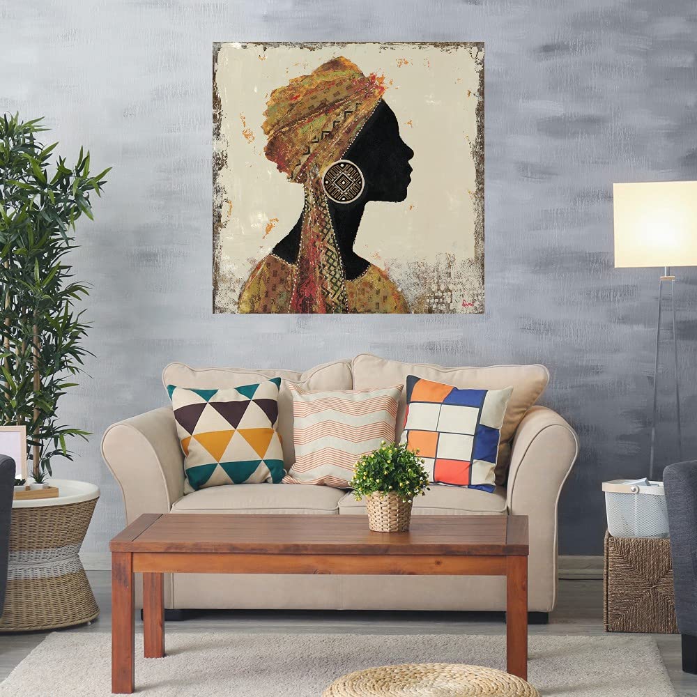 Sadwana I Fine Art Canvas Wall Decor by Artist Dupre - 37x37 Inch Ready to Hang Painting for Living Room, Bedroom, Office & More - Modern Abstract Artwork for Home & Commercial Spaces