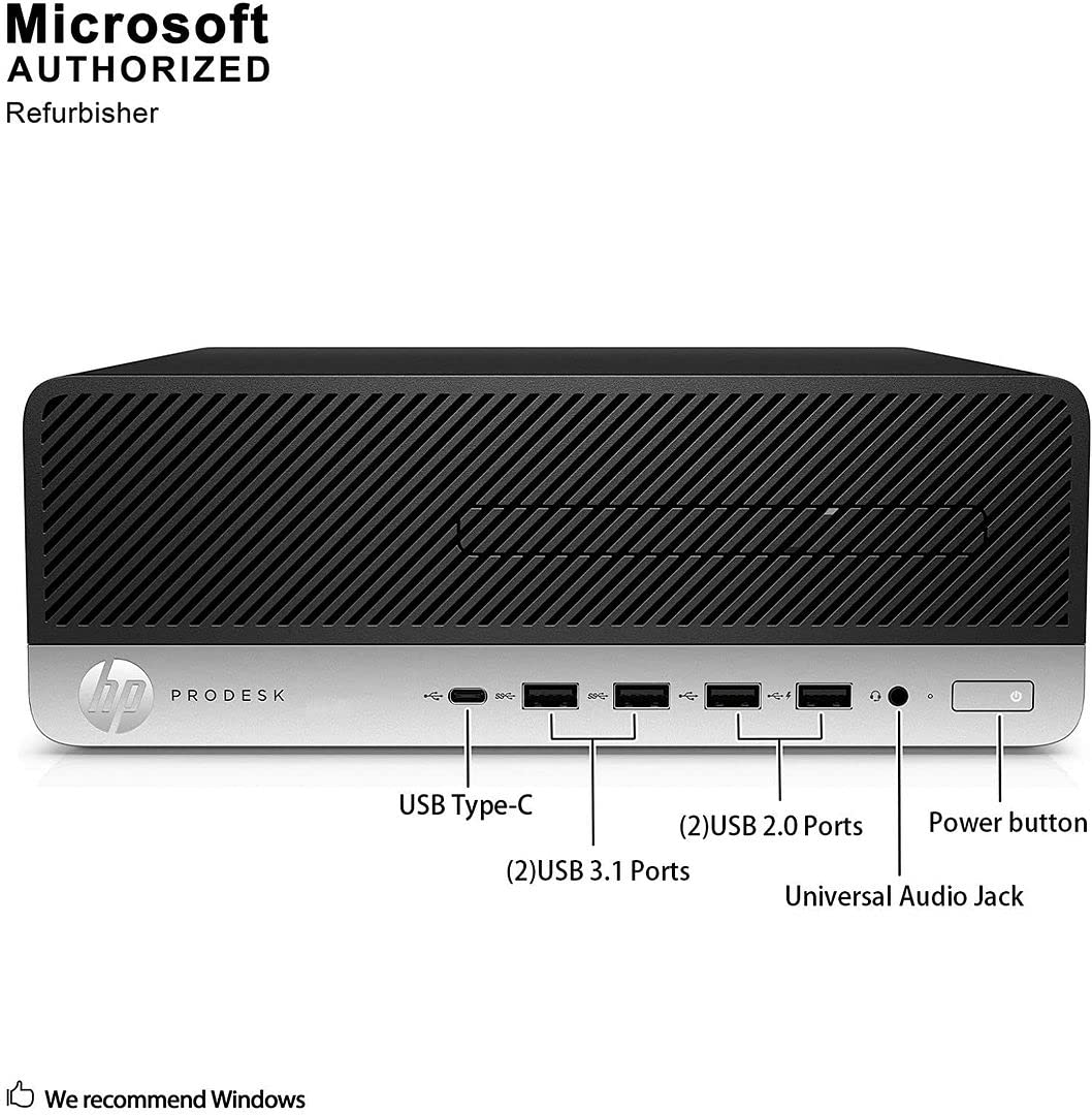 HP ProDesk 600 G3 SFF Business Desktop PC - Intel Core i7-6700 Processor (Up to 4.0GHz), 16GB DDR4 RAM, 1TB NVMe SSD, Wi-Fi 6E AX210, Bluetooth, HDMI, Dual Monitor Support - Includes Wireless Keyboard & Mouse - Windows 10 Pro (Renewed) - Perfect for Home Office, Remote Work & Business Computing