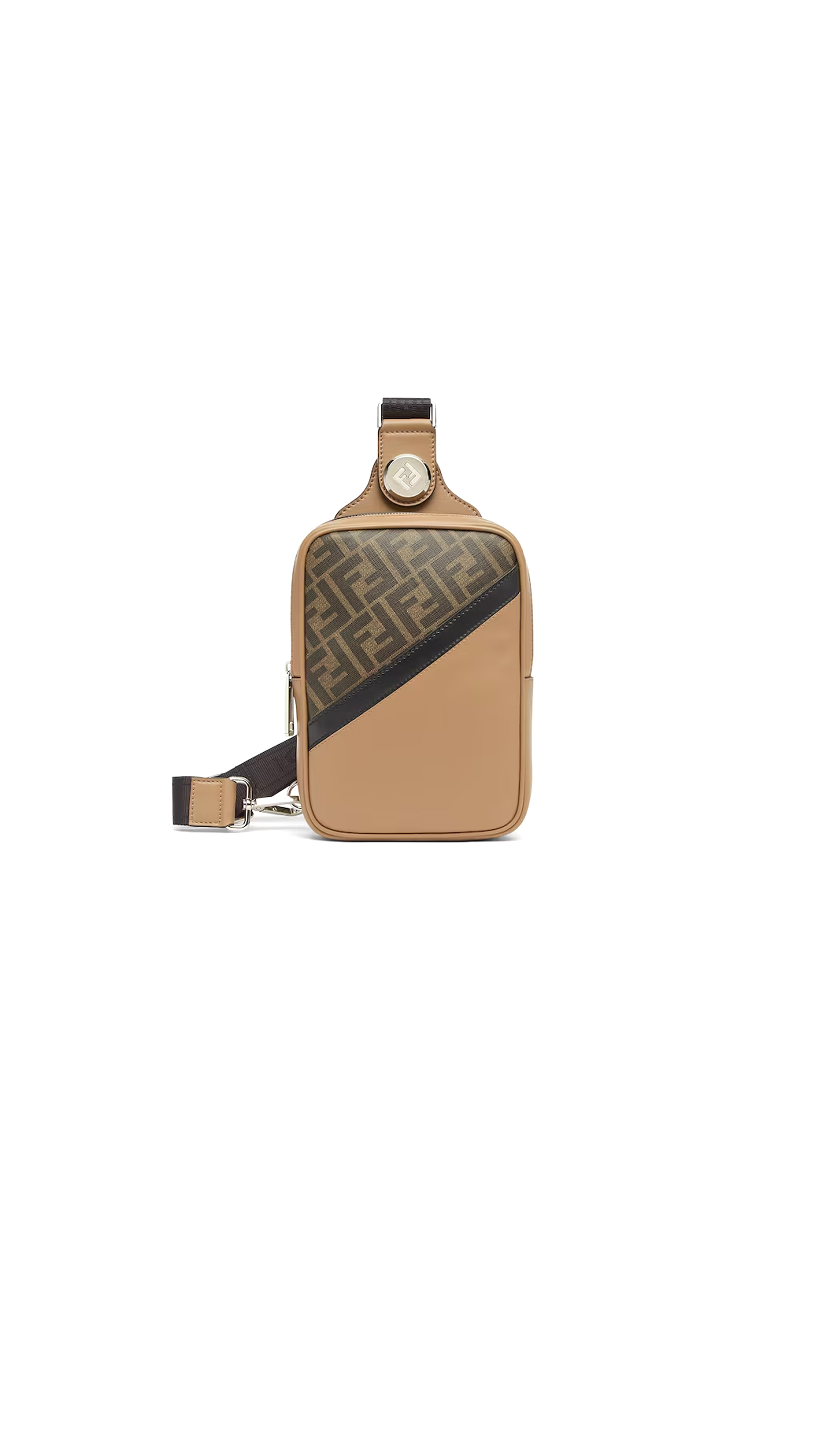 Fendi Diagonal Belt Bag in Brown - Stylish and Functional Waist Pack for Travel, Running, and Everyday Use