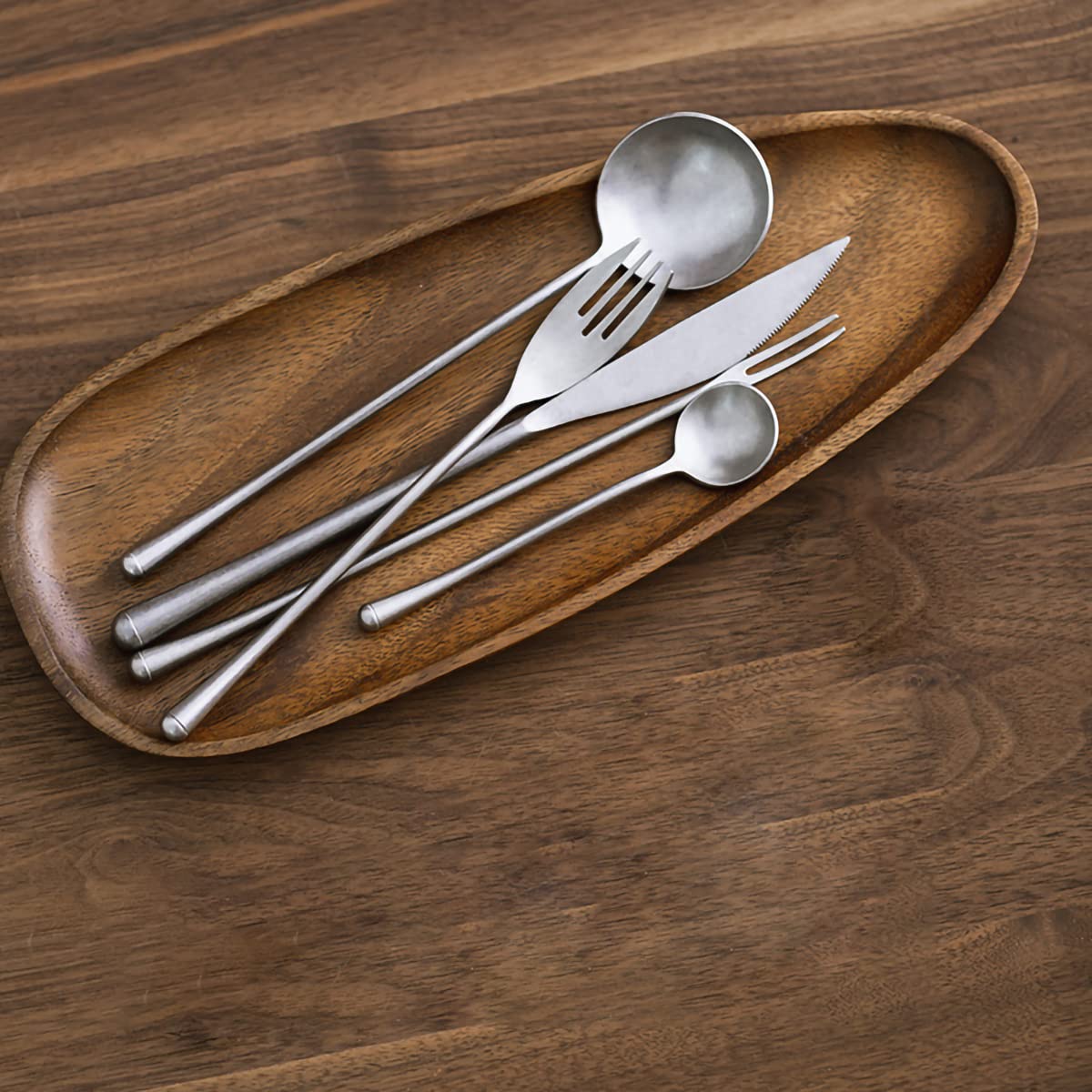 60-Piece Stainless Steel Silverware Set - Japanese Style Cutlery with 12 Kitchen Utensils - Dishwasher Safe Everyday Dining Set - Ideal for Home, Restaurants & Gift Giving - Perfect for Dinner Parties, Family Meals & Housewarming Presents