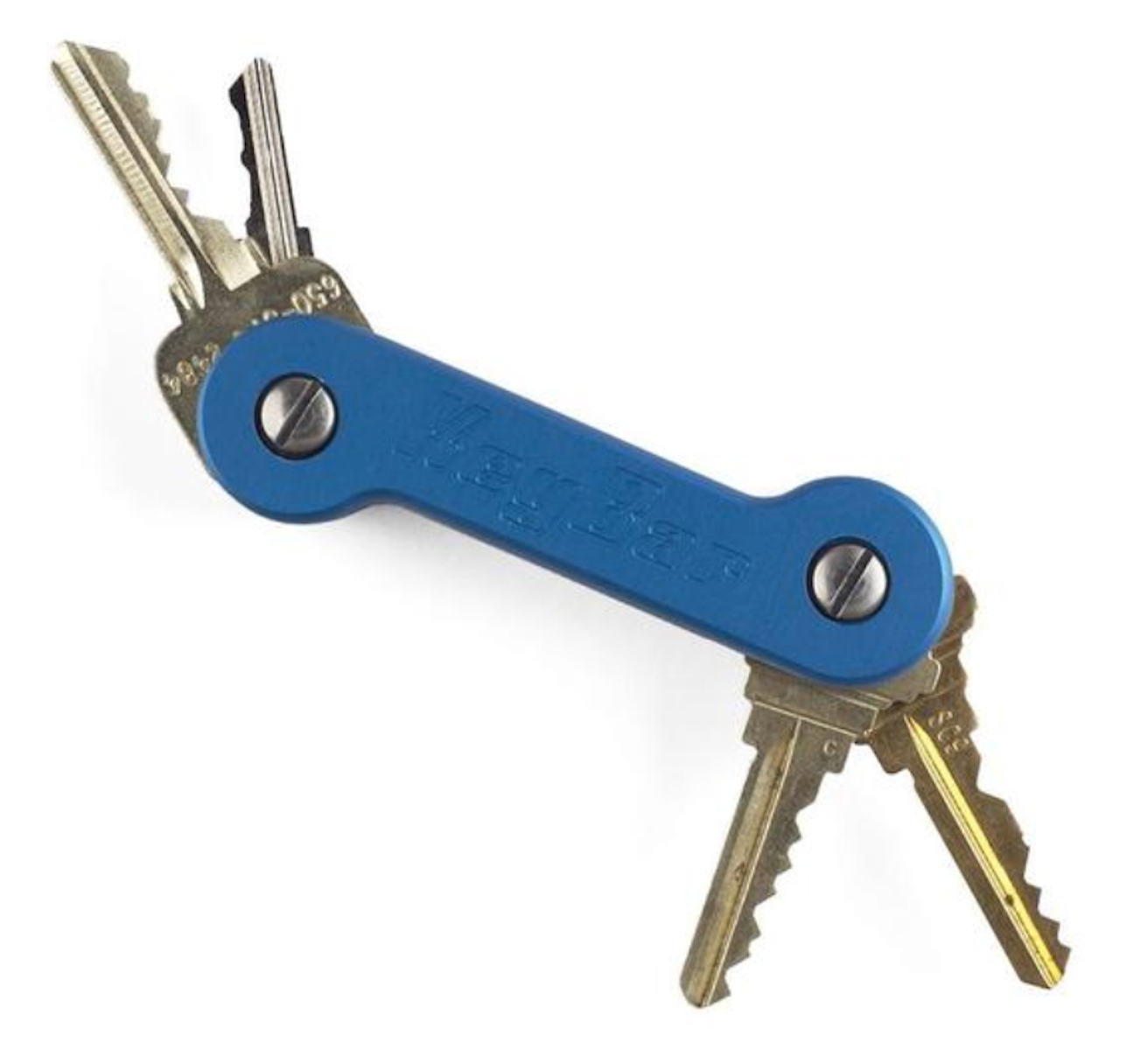 KeyBar KBR234 - Blue Aluminum Handle Key Organizer & Multi-Tool for Everyday Carry (EDC) - Compact, Durable, and Stylish Key Holder for Home, Office, and Outdoor Adventures
