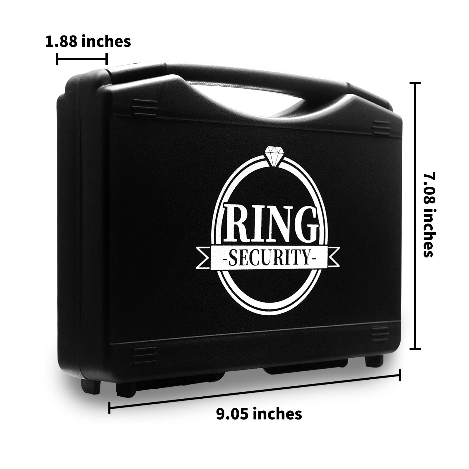 Yuchew Ring Bearer Security Box Set - Wedding Ring Holder with Acoustic Earpiece, Sunglasses & Security Badge - Perfect for Wedding Ceremonies, Proposals & Vow Renewals