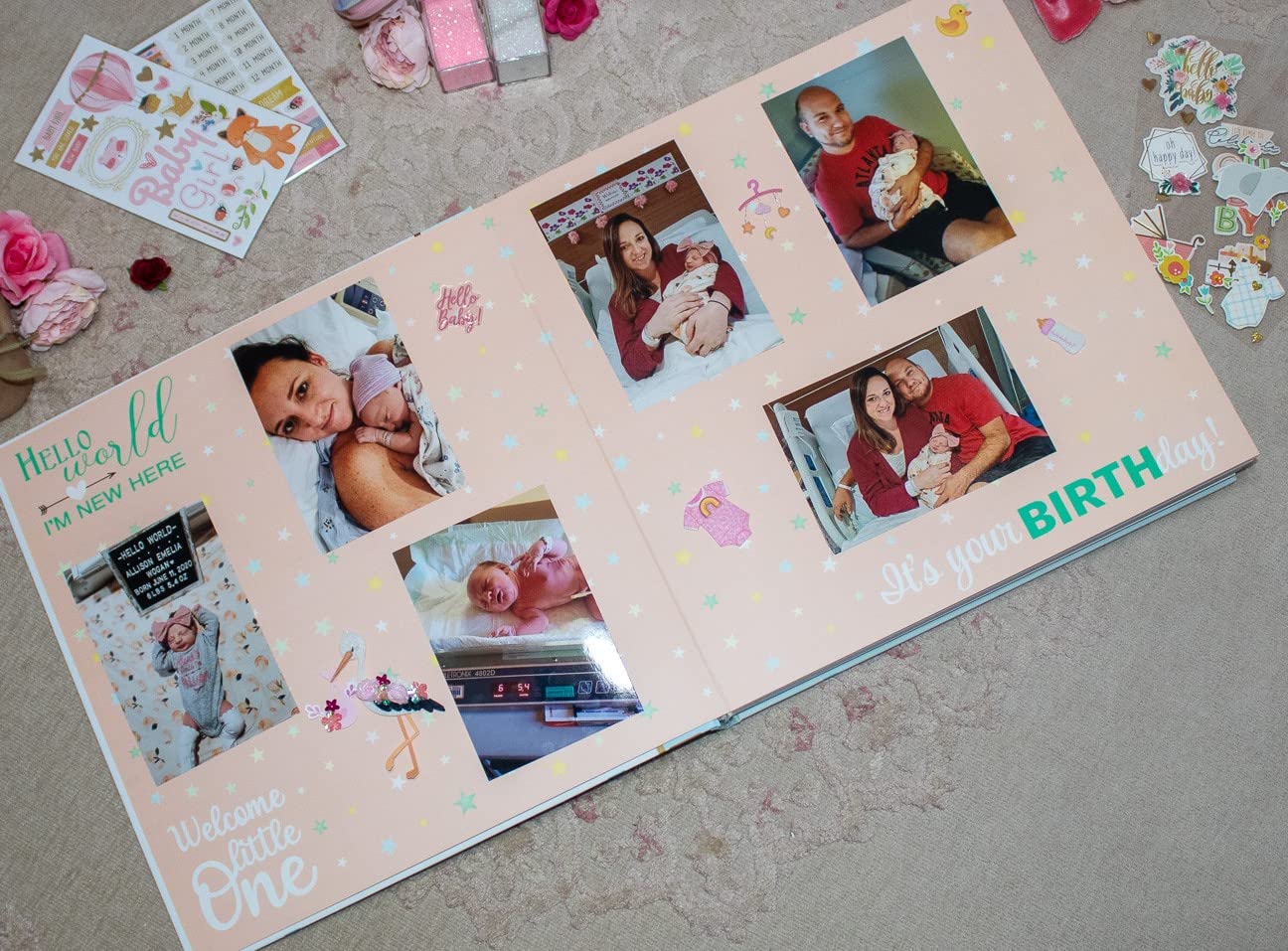 Baby's First Year Memory Book - Gender Neutral Baby Memory Album with Video Page | Pregnancy to 1st Birthday Keepsake for Photos & Videos | Perfect for Newborn Gifts, Baby Showers & Family Memories