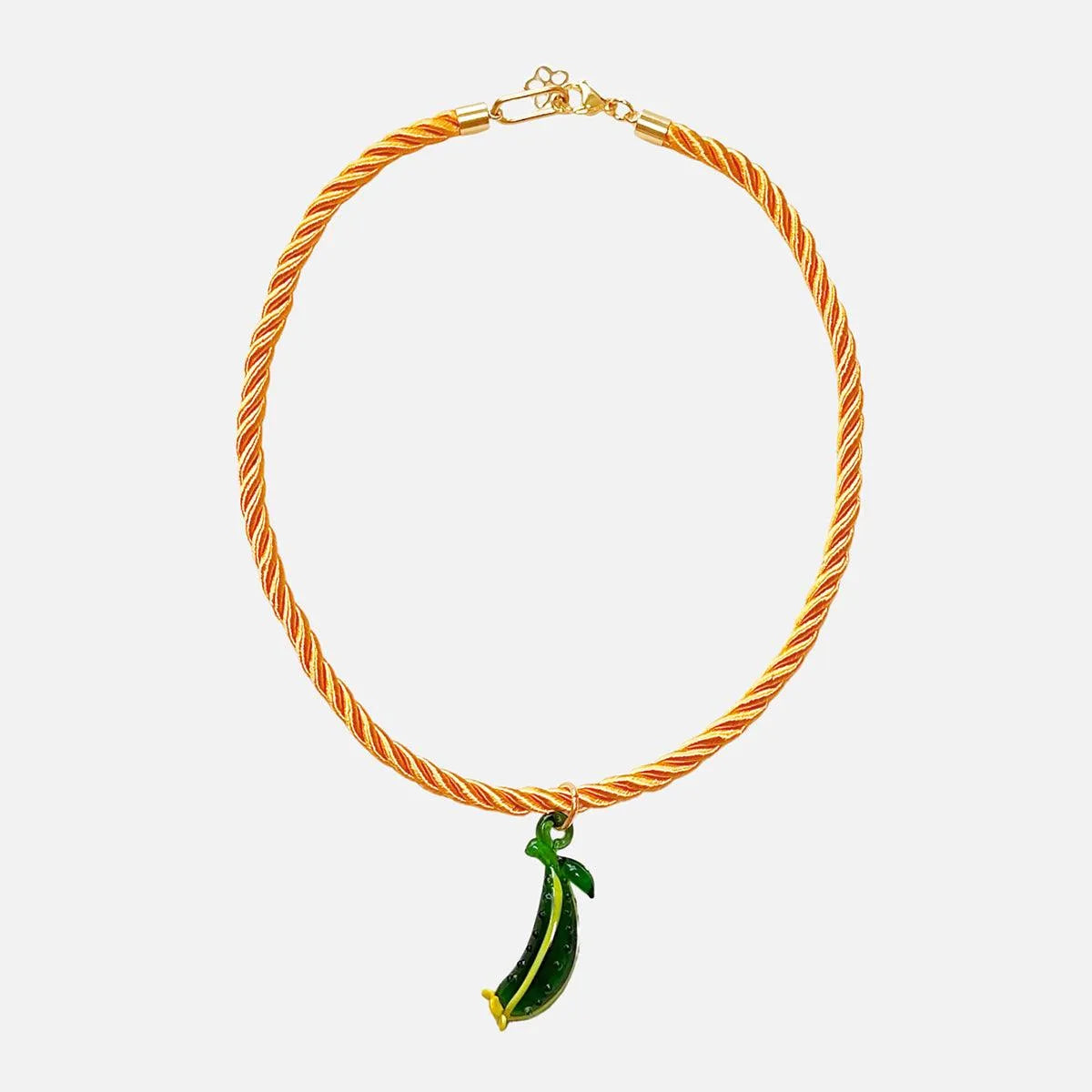 Fresh Zucchini Necklace - Handmade Vegetable Jewelry for Women - Perfect for Farmers Markets, Vegan Fashion & Eco-Friendly Gifts