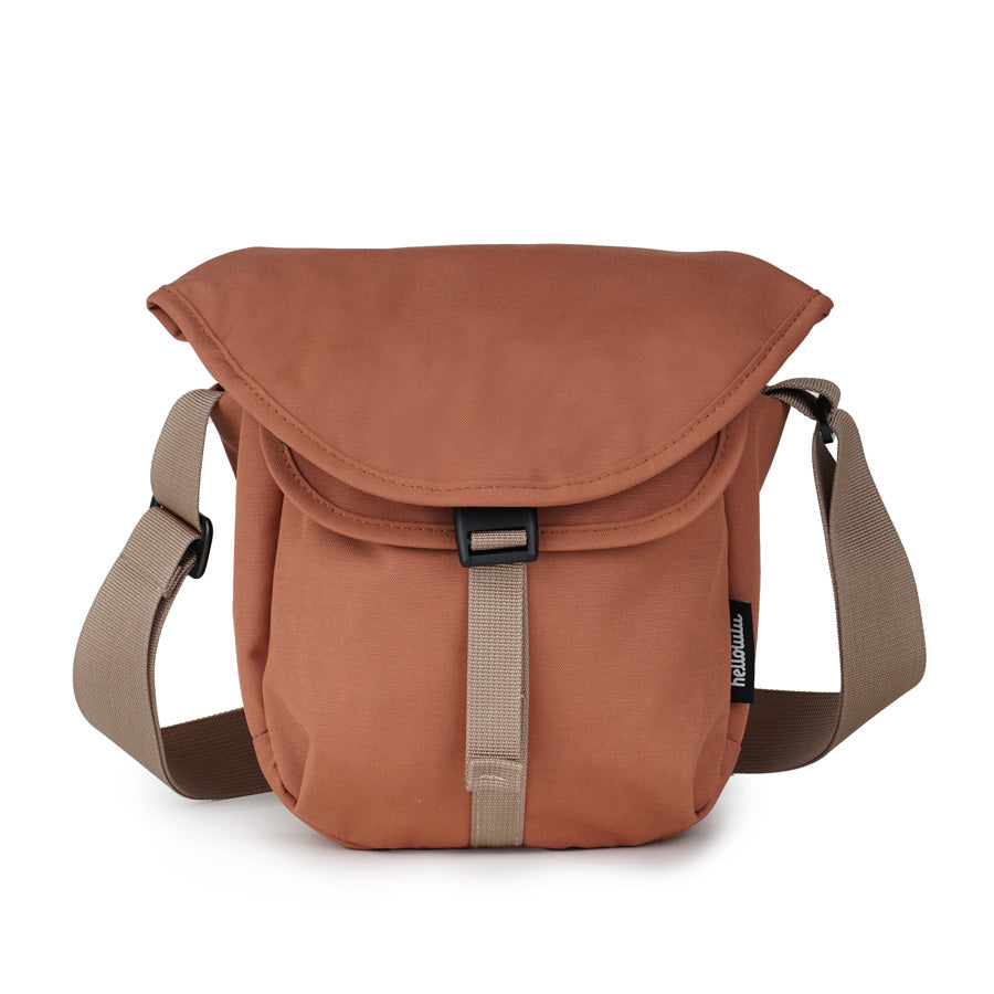 HELLOLULU Vita Compact Camera Bag Brown - Stylish & Durable Crossbody Bag for DSLR, Mirrorless Cameras - Perfect for Travel, Photography & Everyday Use