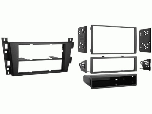 Universal Double or Single DIN Car Stereo Dash Kit for 2007-2009 Cadillac SRX - Black Trim Bezel - Perfect for Aftermarket Radio Installation & Car Audio Upgrade