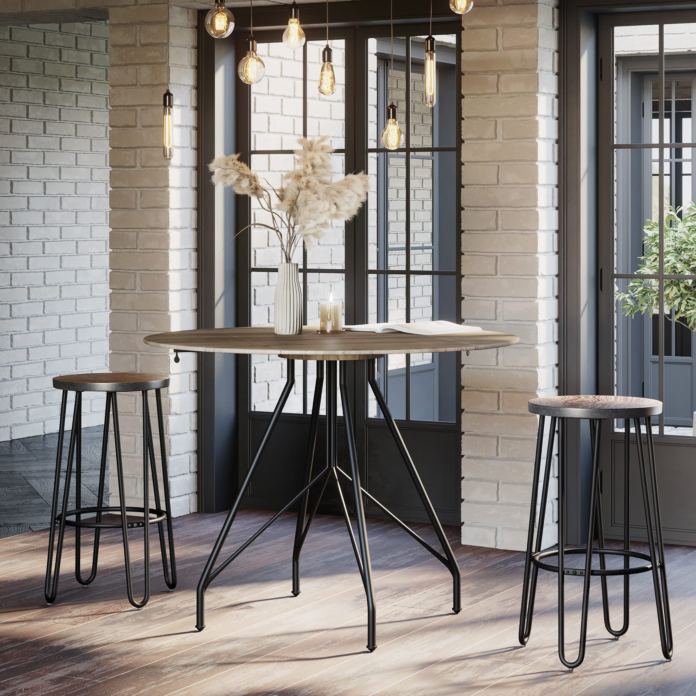 Premium Set of 2 Counter-Height Bar Stools 29.5