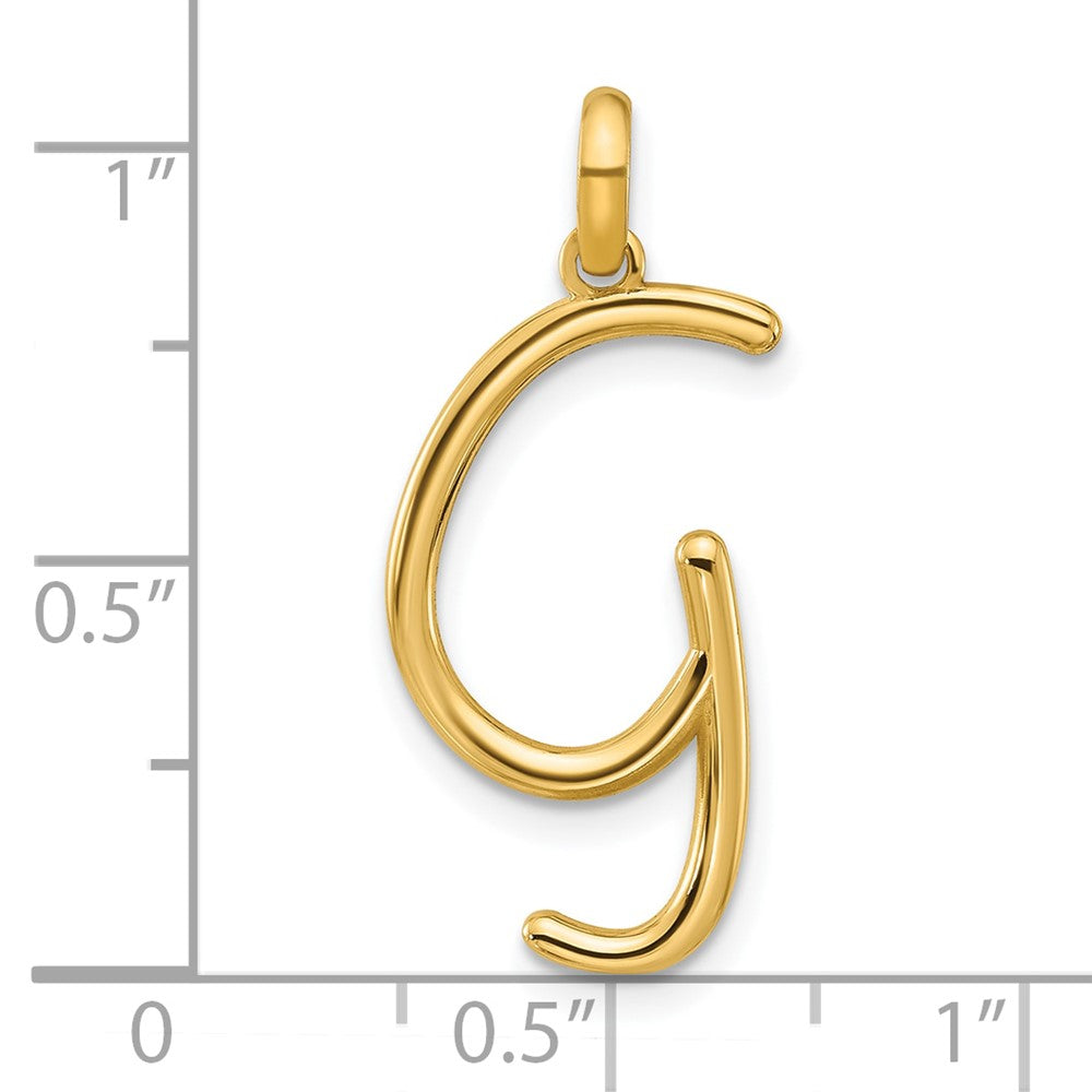 Elegant Gold Modern Cursive 'G' Large Pendant Necklace - Perfect for Women's Fashion, Gift Giving & Special Occasions