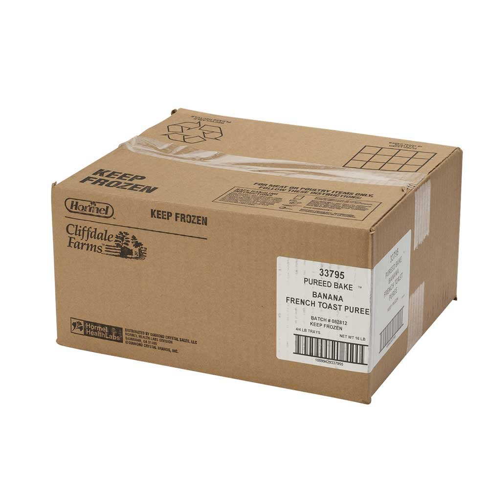 Hormel Healthlabs Cliffdale Farms Banana French Toast - 4 Pound Half Pans (4 per Case) | Perfect for Breakfast, Cafes & Bulk Food Service