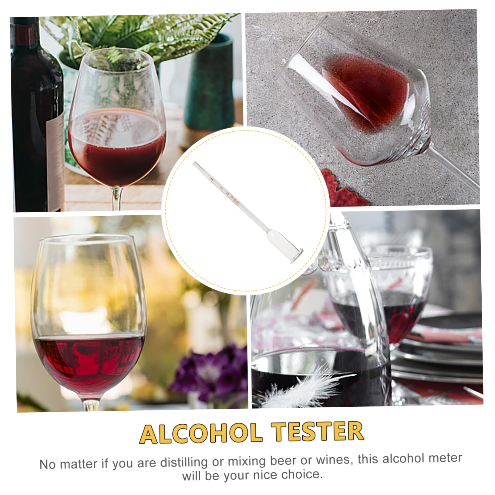 Vinometer Wine Alcohol Tester - High Precision Alcoholmeter for Measuring Wine Alcohol Percentage | Perfect for Home Brewing, Winemaking & Distilling