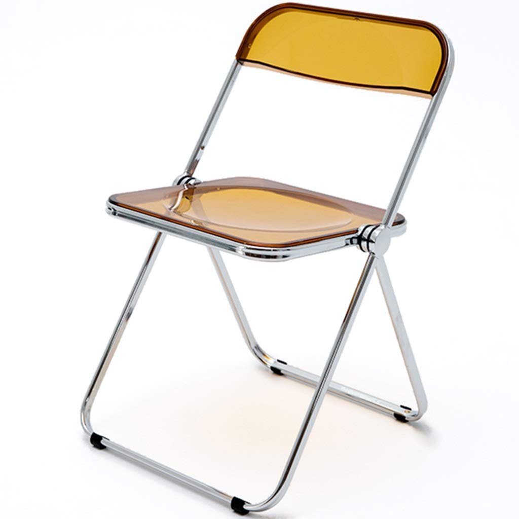 Nordic Transparent Acrylic Folding Chair - Modern Minimalist Design for Office, Dining & Home Decor | Portable Lightweight Stool for Hospitality & Events