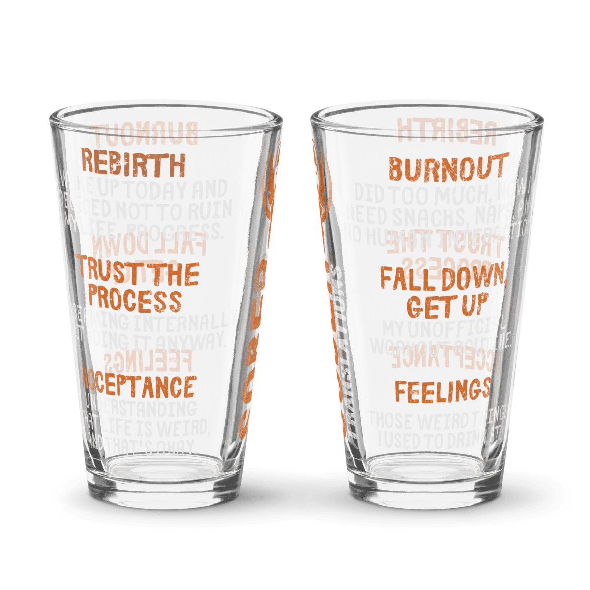 Sober Translations Vol. 4 - 16 oz Pint Glass for Beer, Cocktails & Home Brewing | Durable Barware for Pubs, Parties & Gifts