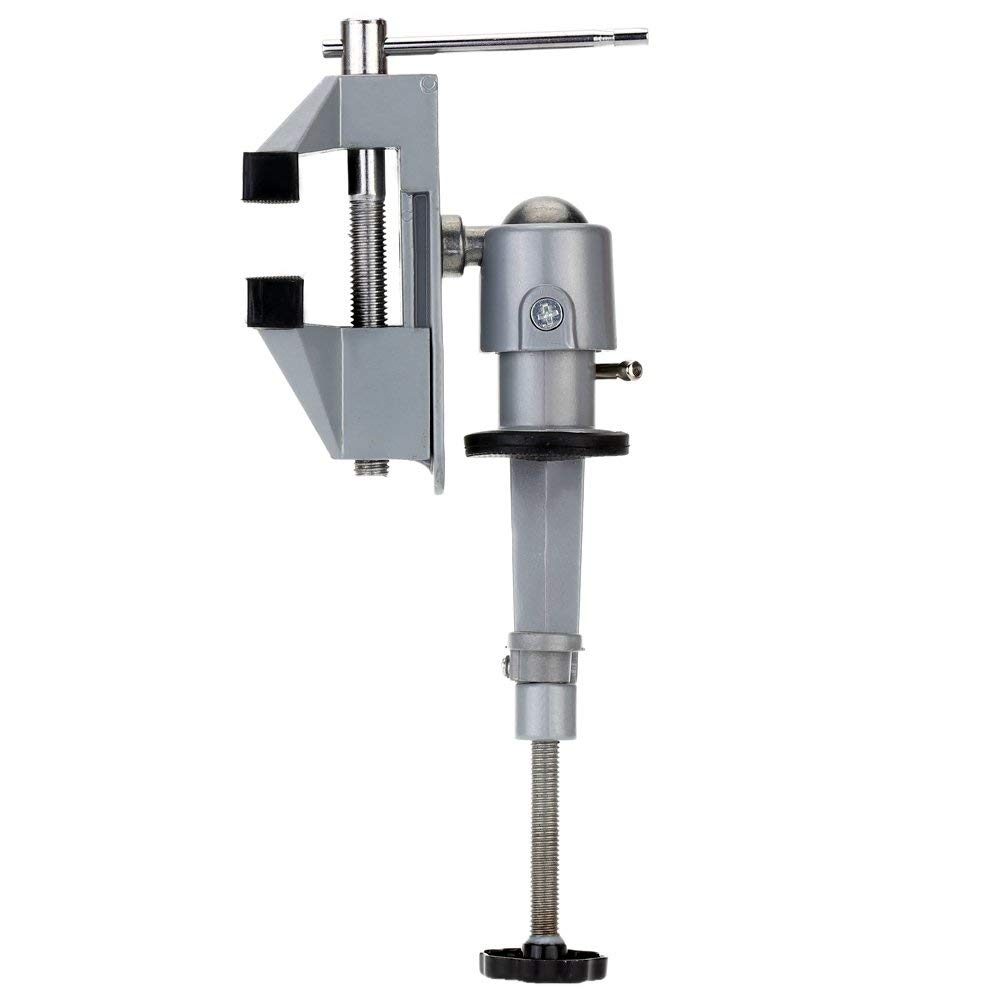 360 Degree Bench Clamp & Vise Grinder Holder - Electric Drill Stand for Woodworking, Metal Work, Jewelry Making & DIY Crafts | Perfect for Model Building, Hobby Projects & Rotary Tool Applications