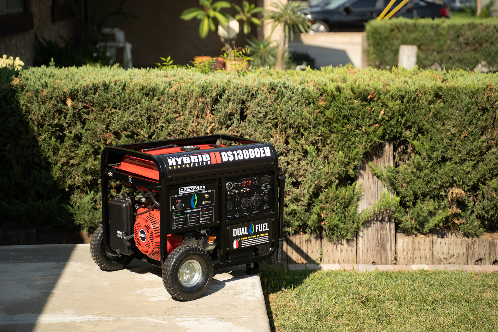 13,000W Dual Fuel Portable Generator - Gas & Propane Powered - Reliable Backup Power for Home, Camping & Emergency Use