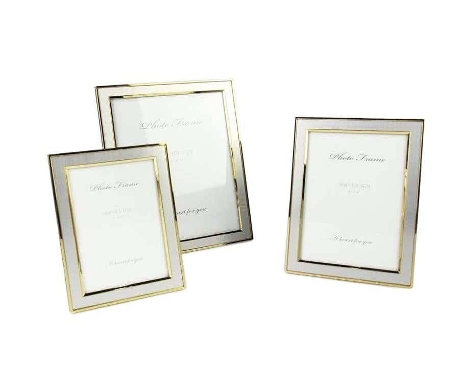 Modern Luxury Photo Frame Set - 3PCS 6/7/10 Inch Lightweight Picture Frames for Wall & Tabletop Display - Elegant Home Decor for Living Room, Bedroom, Office - Creative Standing Frames for Family Photos & Artwork (Color A)