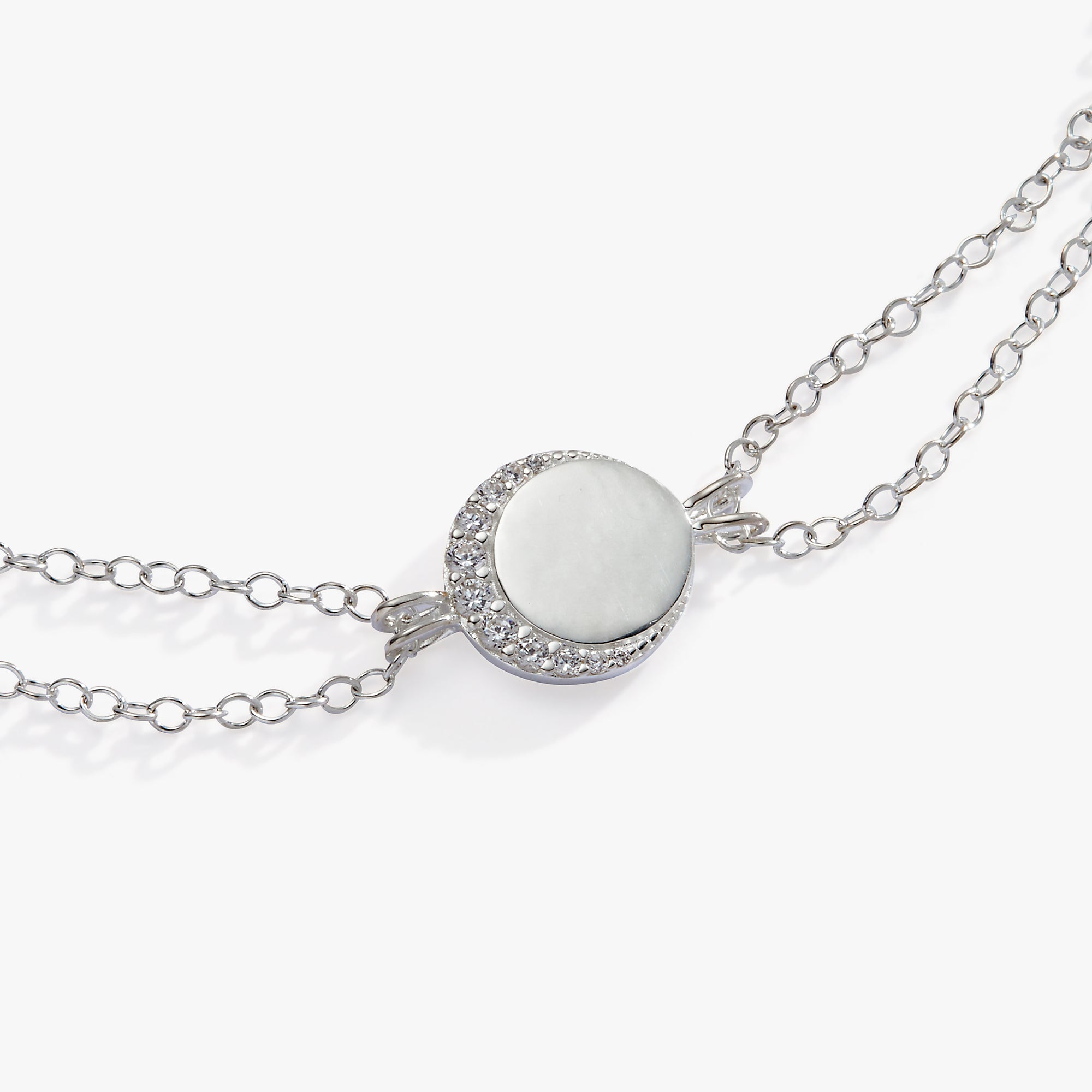 Crescent Moon Chain Bracelet for Women - Elegant Silver Moon Charm Jewelry - Perfect for Everyday Wear & Gift Giving