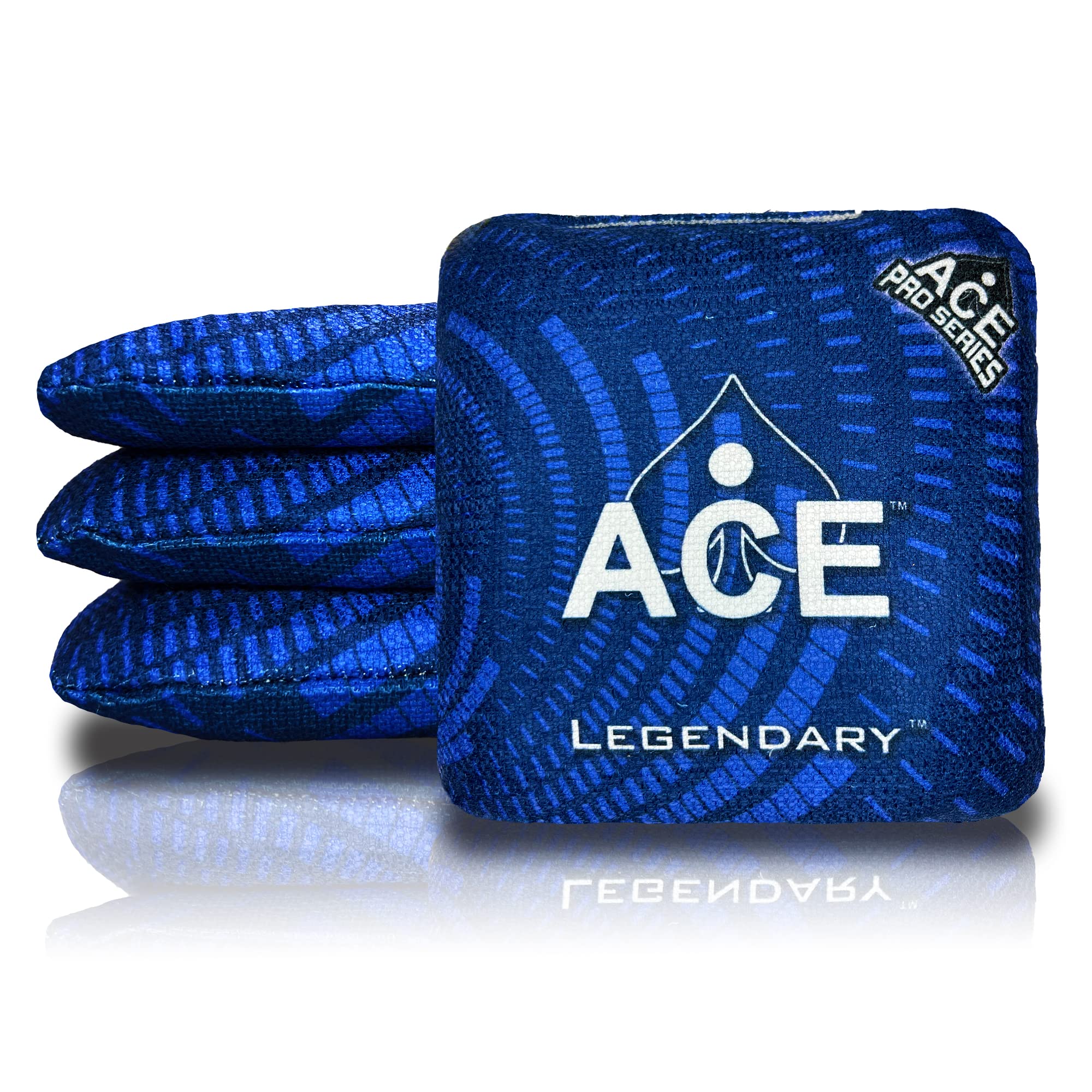 ACE Pro Cornhole Bags Set of 4 - Professional Dual Sided All-Weather Slick Stick Bags with Optional Break-In Kit & Carrying Case | Perfect for Backyard Games, Tailgating, and Outdoor Cornhole Tournaments