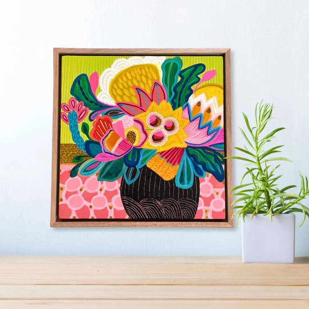 Garden in Bloom Original Hand-Painted Canvas Art - Perfect for Home Decor, Living Room, Bedroom & Office Wall Art