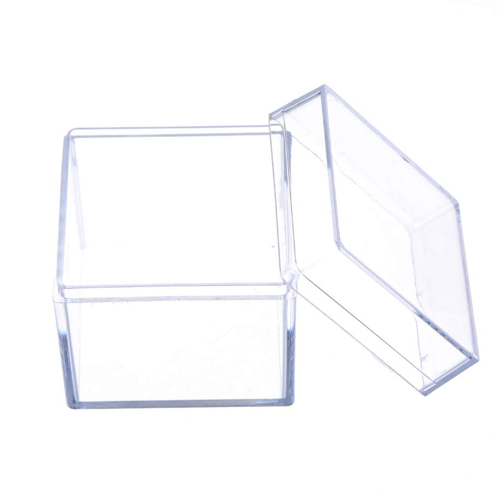 Clear Acrylic 5-Sided Jewelry Display Case - Square Cube Storage Box for Rings, Earrings & Necklaces | Perfect for Retail Stores, Boutiques & Home Organization