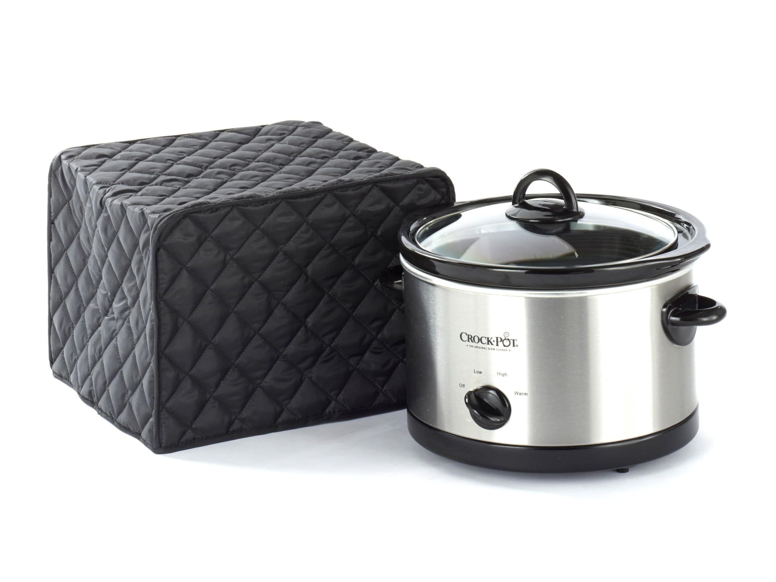 Covermates Keepsakes Slow Cooker Cover – Dust Protection & Stain Resistant Washable Appliance Cover for Kitchen – Black | Perfect for Countertop Storage & Cooking Protection