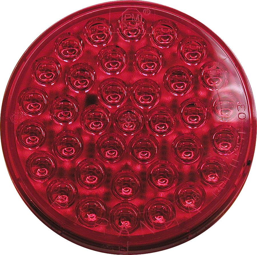 Piranha LED M417R Red 4 Round Stop Turn Tail Light - High Visibility Brake Lights for Trucks, Trailers & Emergency Vehicles - Perfect for Night Driving & Safety Upgrades