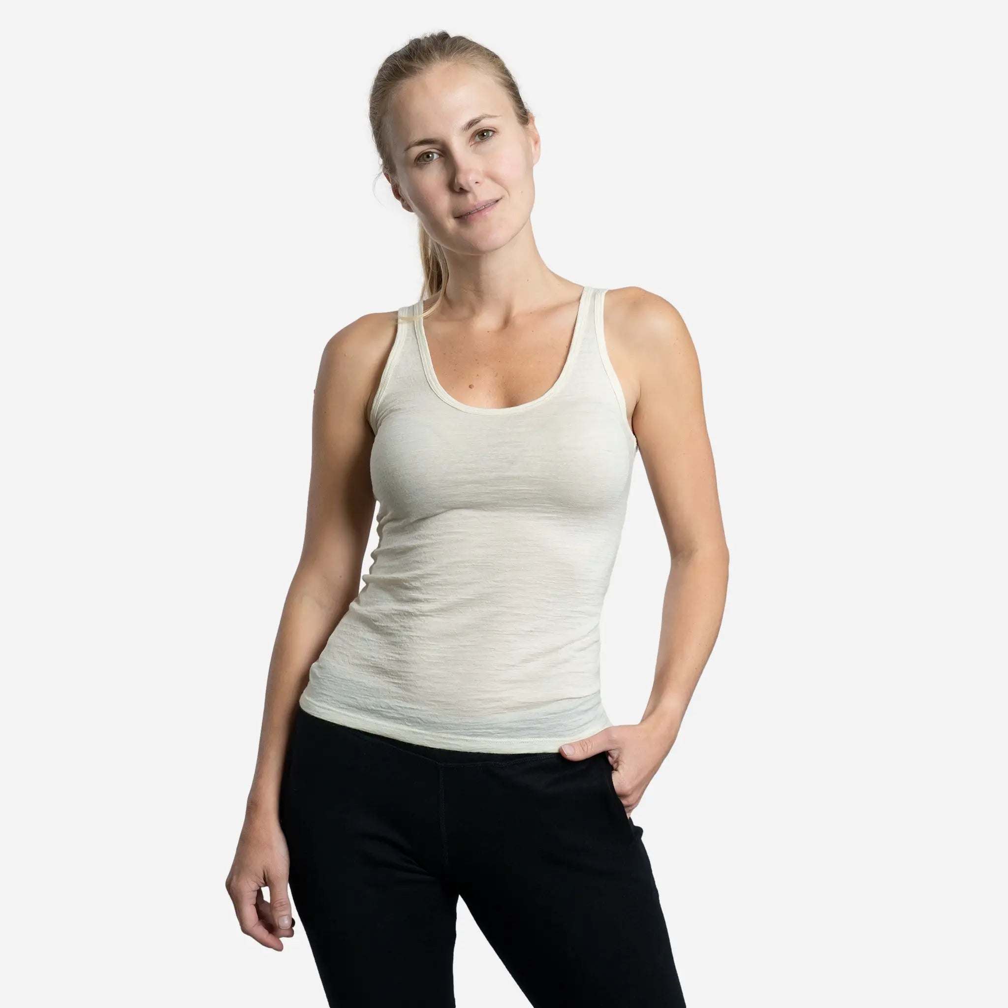 Ultralight Women's Alpaca Wool Tank Top - 160 GSM Soft & Breathable Summer Layering Piece for Travel & Outdoor Activities