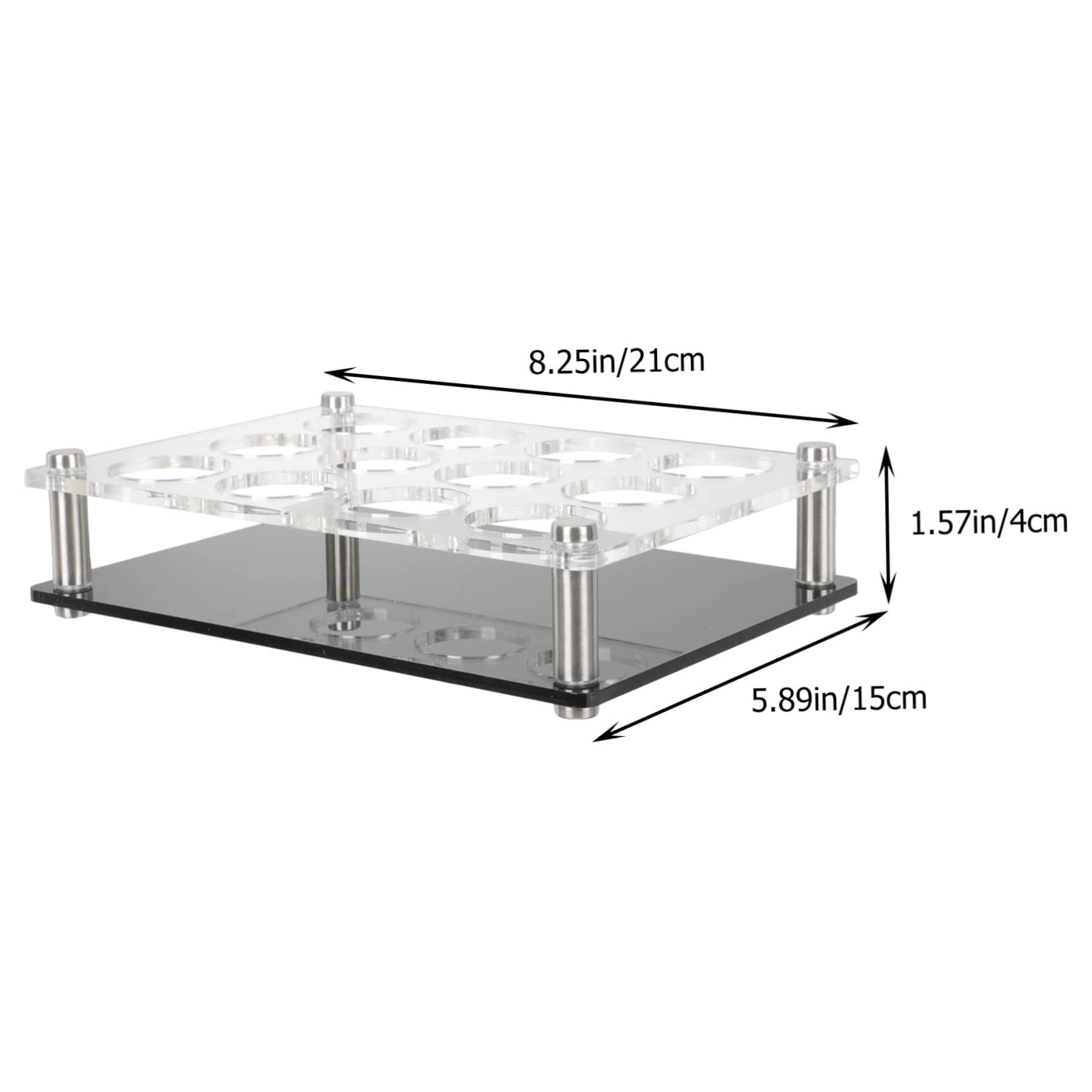 Zerodeko 4-Piece Acrylic Shot Glass Holder Organizer - Bar Cup Rack for Wine, Liquor & Cocktail Glasses - Perfect for Home Bars, Parties & Entertaining