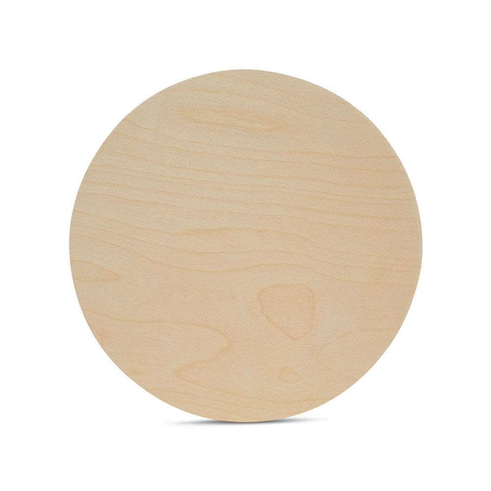 9 Inch Baltic Birch Plywood Circles - 1/4 Inch Thick Unfinished Wood Cutouts (Pack of 100) for DIY Crafts, Laser Cutting, Woodworking Projects - Perfect for Home Decor, Scrapbooking & Art Supplies