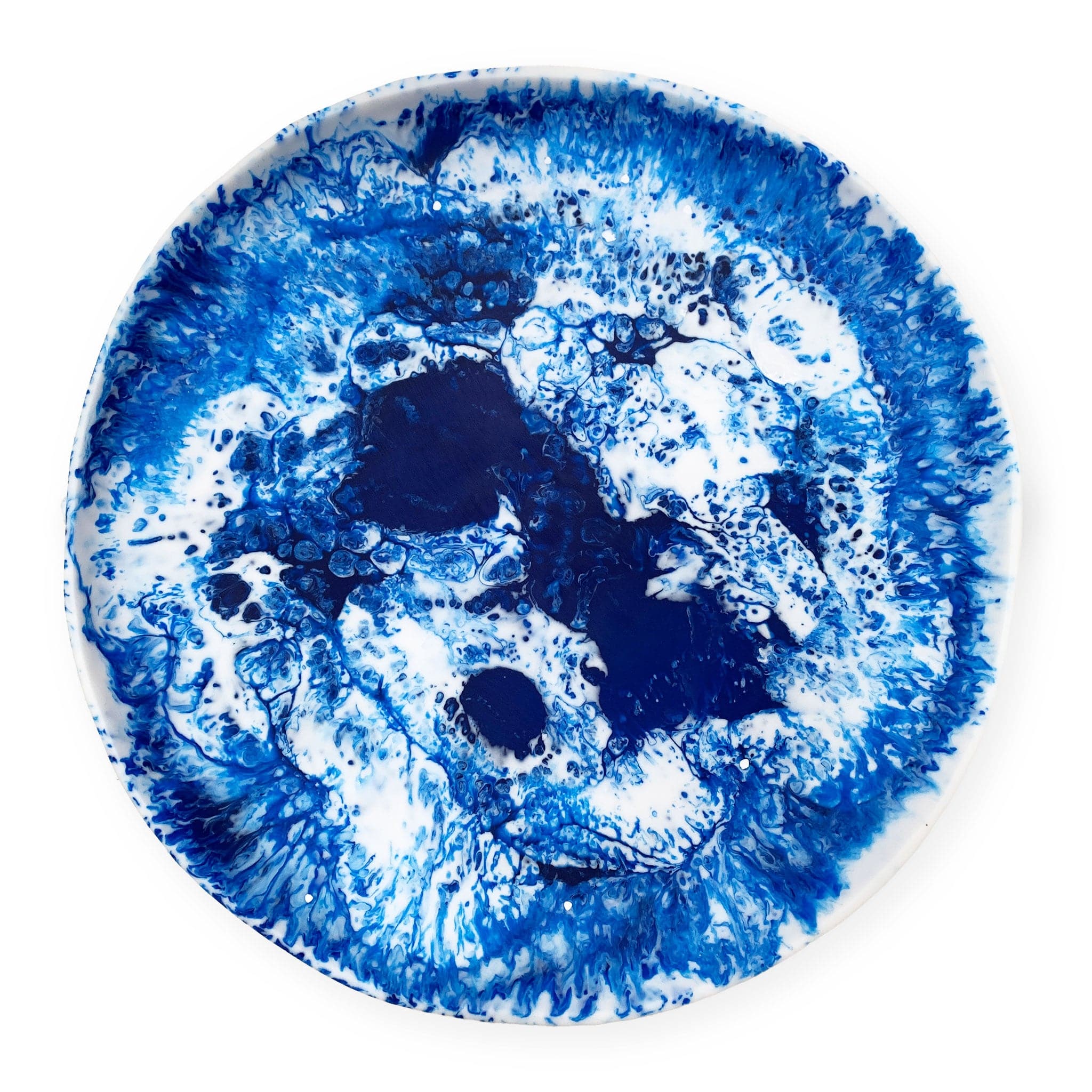 Extra Large Resin Swirl Platter - Iceberg Design Serving Tray for Charcuterie, Cheese, Appetizers & Party Entertaining