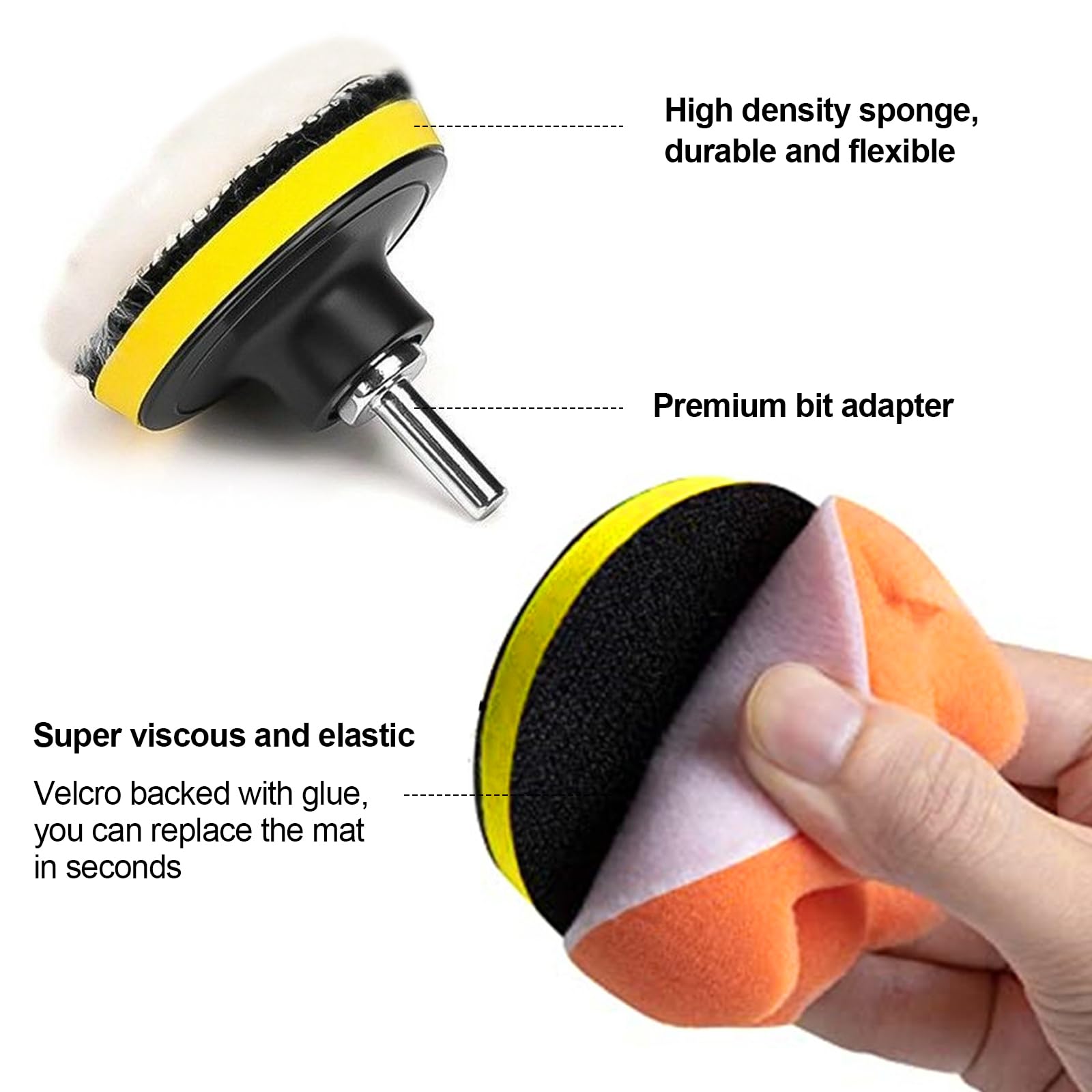 22 Pcs 3 Inch Car Polishing Pads Kit - Sponge Buffing Pads for Drill & Car Buffer - Perfect for Car Detailing, Waxing & Sealing Glaze - Ideal for DIY Auto Detailing, Professional Car Care & Vehicle Restoration