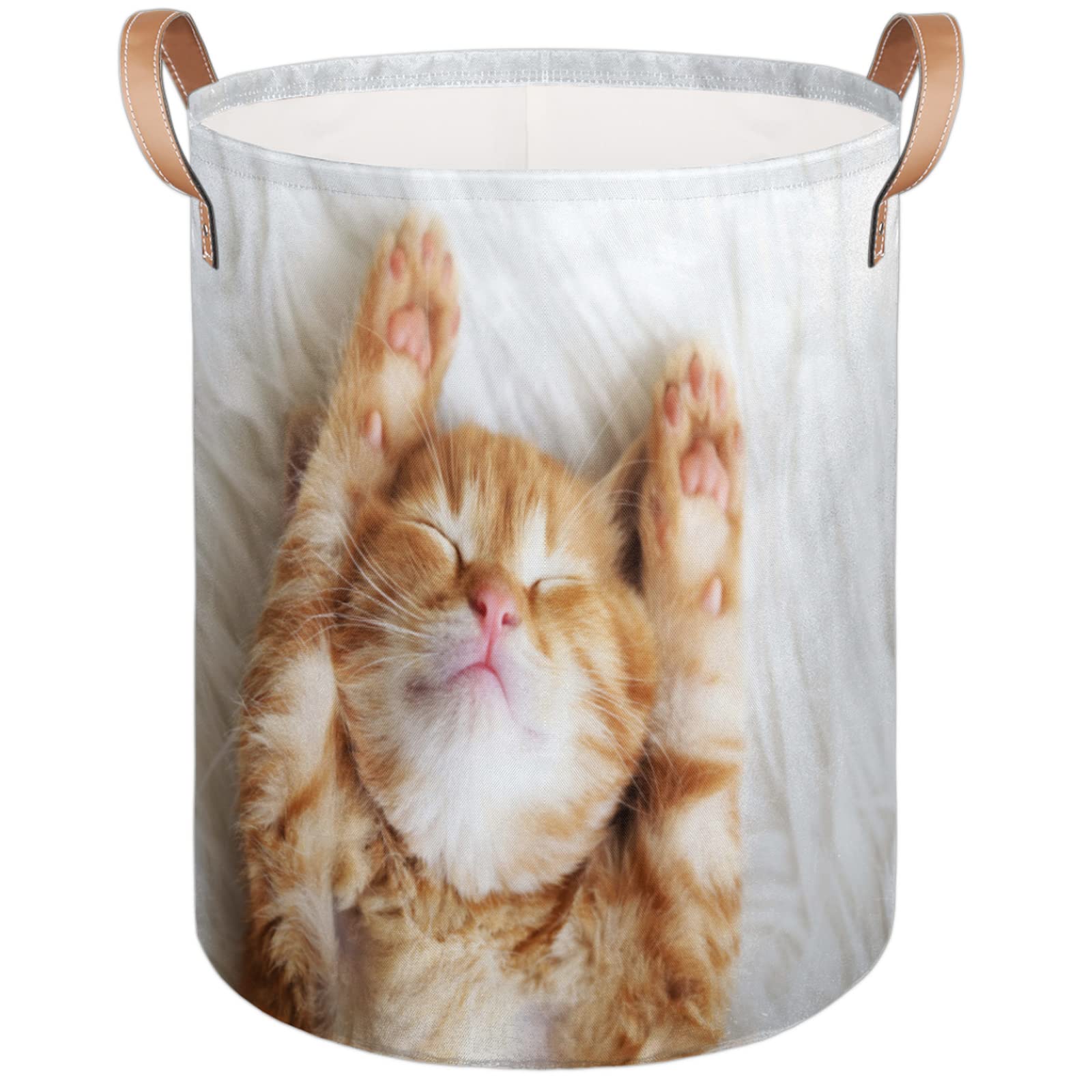 Cute Collapsible Laundry Hamper Basket - Large Storage Organizer for Clothes & Toys with Handles | Perfect for Nursery, College Dorm, Bedroom | Space-Saving Dirty Clothes Bin for Home Organization