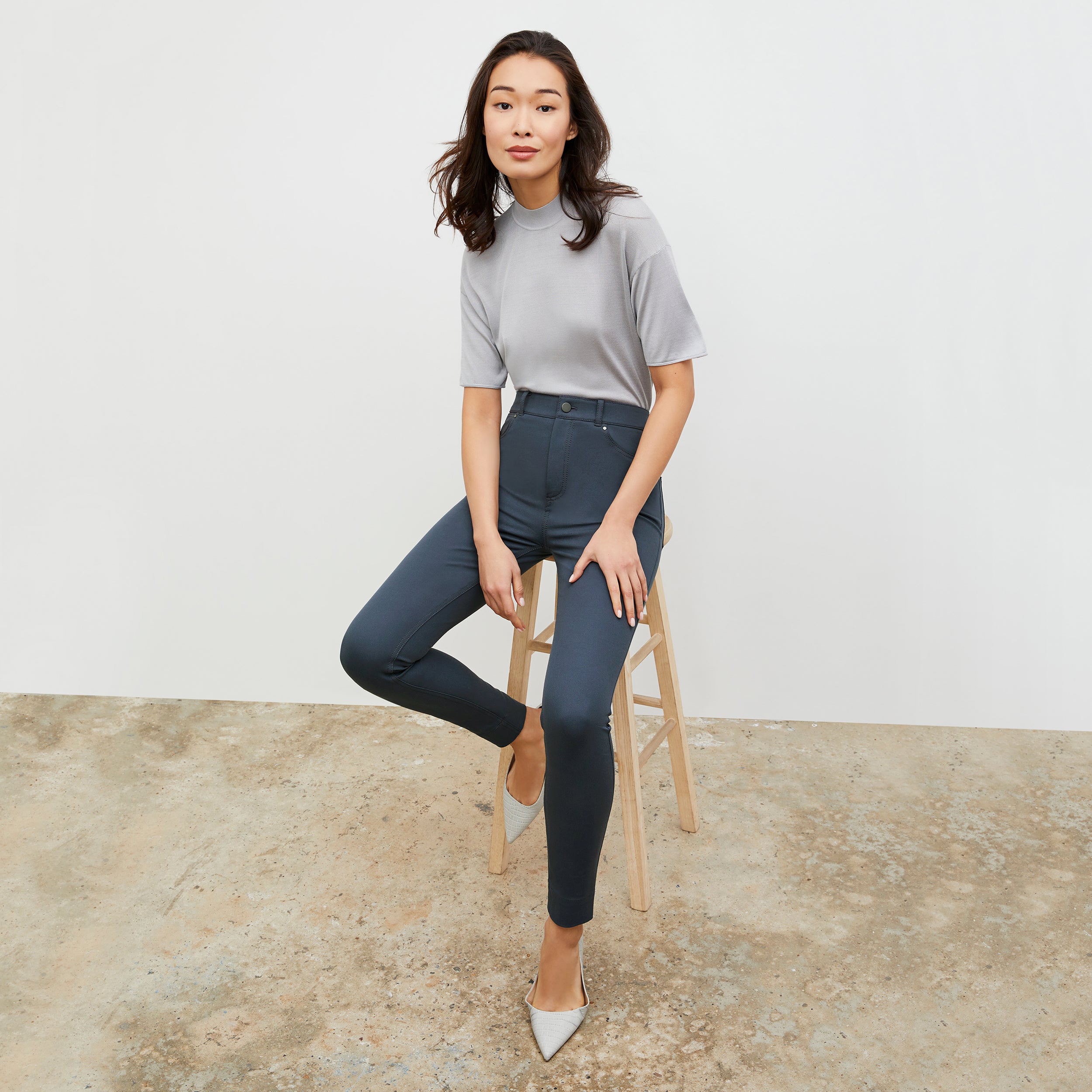 Sammataro Eco-Friendly Jeans - Better Than Denim in Dusty Indigo | Sustainable Fashion for Casual Wear & Everyday Outfits