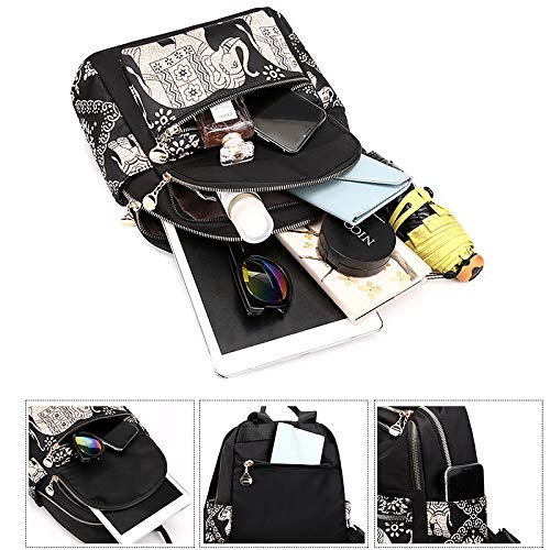Van Caro Women's Mini Elephant Backpack - Small Cute College Backpack for School, Travel & Daily Use - Lightweight Casual Bookbag Daypack for Girls, Teens & Women - Perfect for Campus, Shopping & Weekend Trips