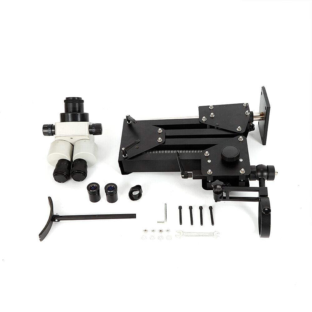 7X-45X Adjustable Jewelry Microscope with Multi-Directional Stand - Binocular Stereo Zoom Microscope for Gem Inlay, Jewelry Making & Repair - Aluminum Alloy Spring Stand with Flexible Focus - Perfect for Jewelers, Watchmakers & Hobbyists
