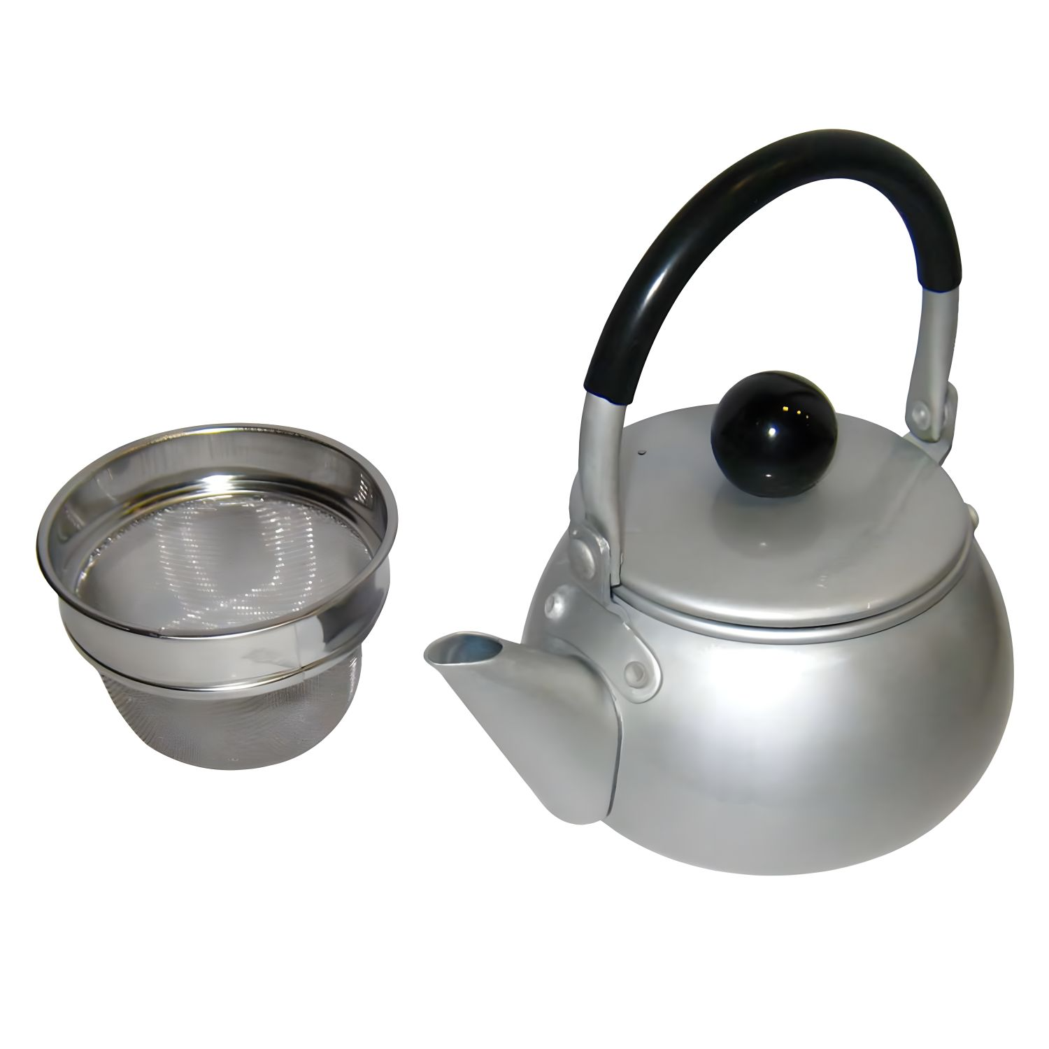Premium Japanese Maekawa Kinzoku Aluminum Kyusu Teapot with Built-in Tea Strainer - Traditional Cast Iron Style for Green Tea, Matcha & Herbal Brewing - Perfect for Home, Office & Tea Ceremonies