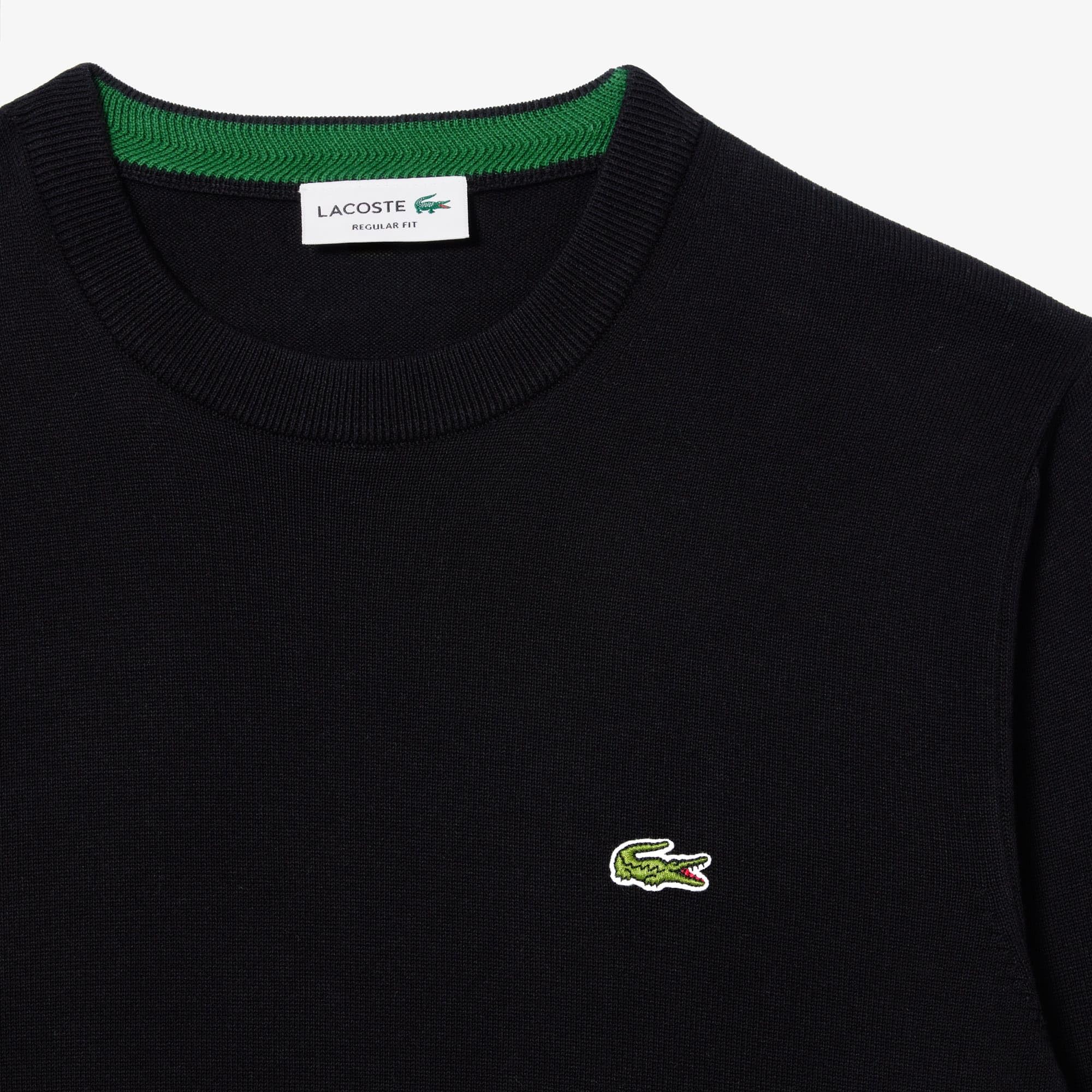 Lacoste Men's Knitted Jumper Sweater - Classic Cotton Pullover for Casual Wear, Office & Winter Outfits | Slim Fit Comfortable Crewneck Top