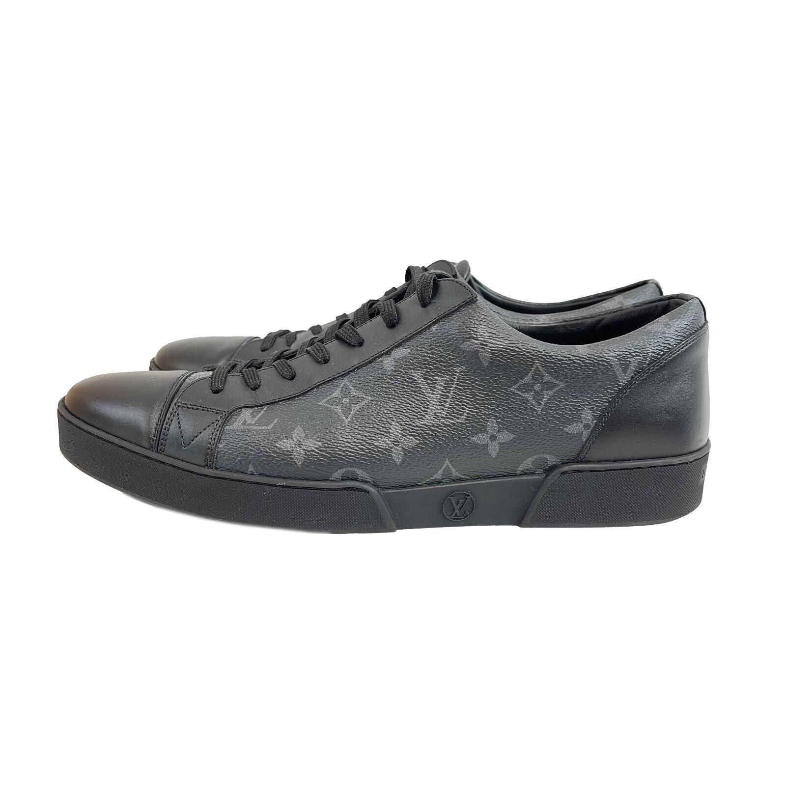 Louis Vuitton Matchup Leather Low Top Sneakers - Men's Size 10 (US 11) in Black & Gray | Luxury Casual Shoes for Streetwear & Everyday Wear