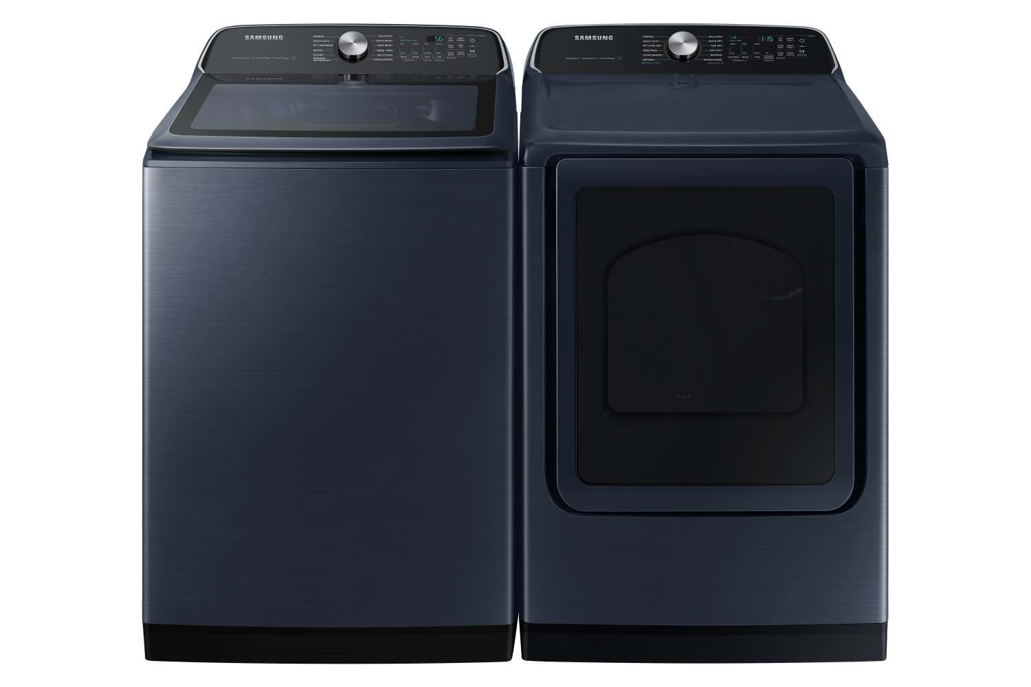 Samsung 6.1 cu.ft Top Load Washer with Pet Care & Agitator & 7.4 cu.ft Smart Dryer Set - WA53CG7155ADA4/DVE54CG7155DAC - Perfect for Pet Owners & Large Families Laundry Needs