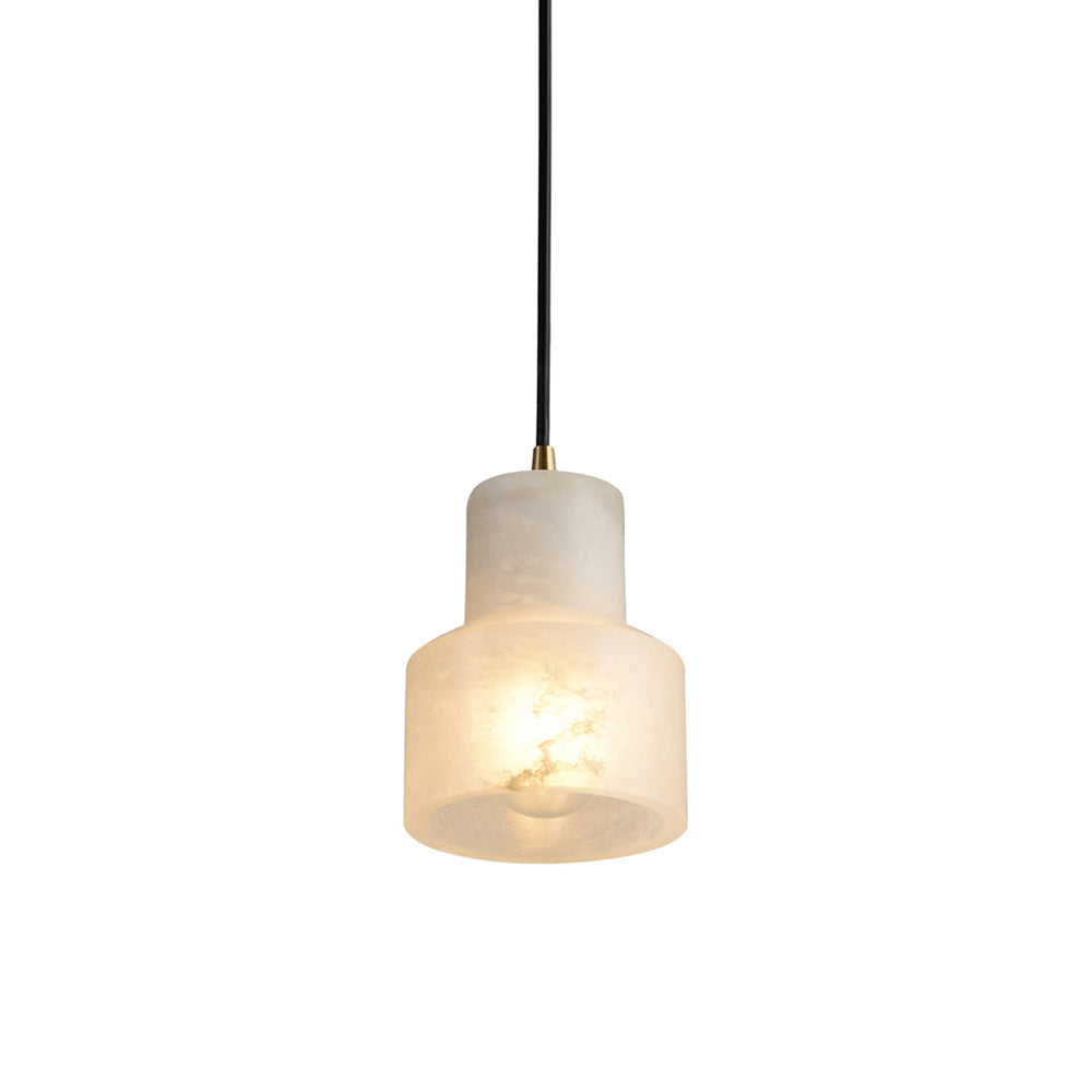 Briony Alabaster Pendant Light - Modern Kitchen Island Lighting Fixture, Dimmable Hanging Chandelier for Dining Room, Bar & Farmhouse Decor