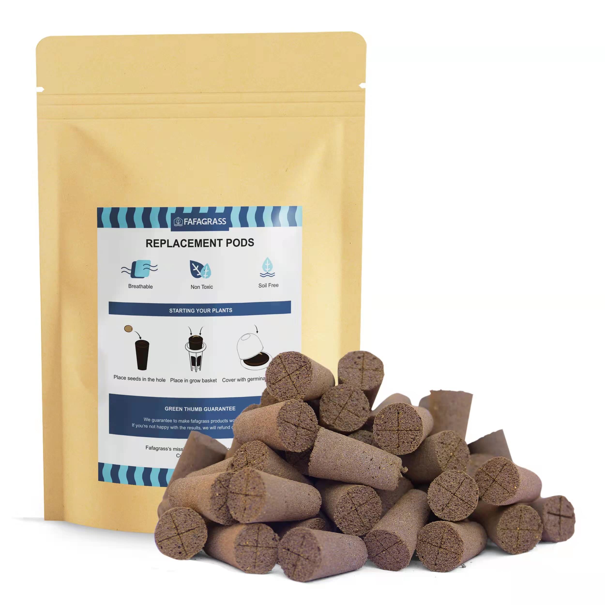 30 Pcs Seed Starter Sponges for Hydroponic Growing - AeroGarden Compatible Root Growth Sponges, Seed Pod Replacement for Indoor Gardening - Perfect for Herbs, Vegetables & Flowers in Hydroponic Systems