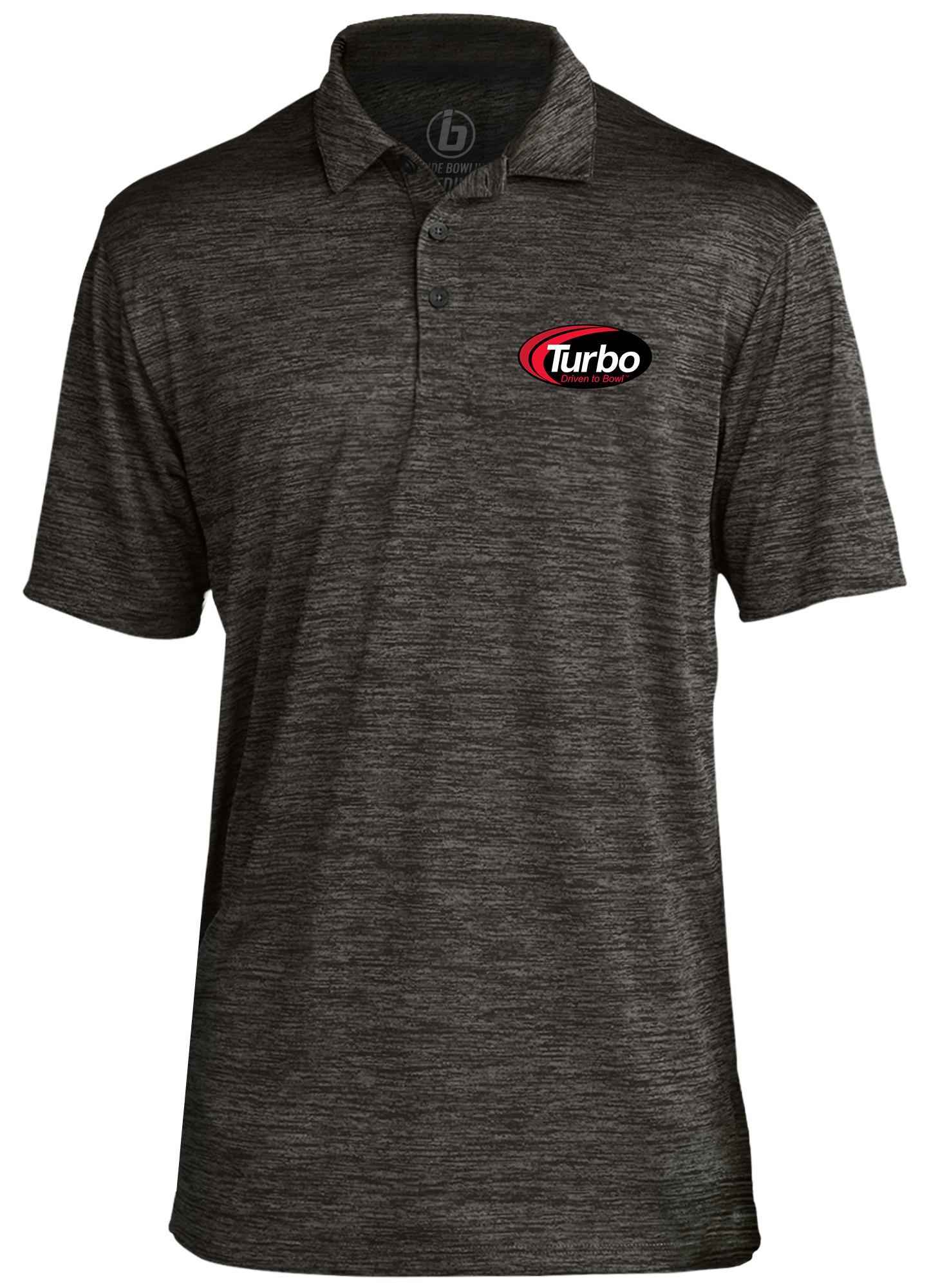 Turbo Classic Black Logo Performance Polo Shirt for Men - Moisture-Wicking, Breathable Golf & Casual Wear - Perfect for Sports, Office & Outdoor Activities