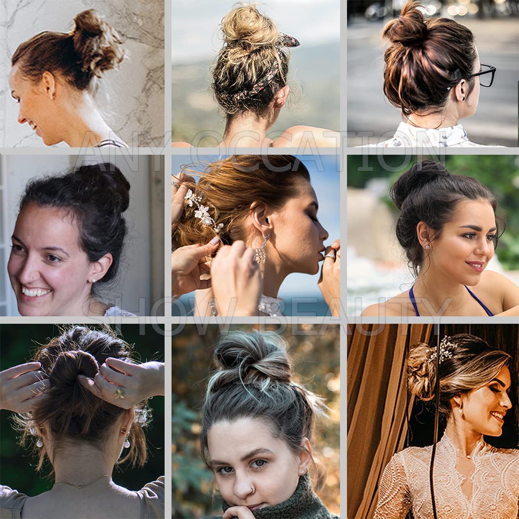 1 PCS Messy Bun Hair Piece - Curly Wavy Synthetic Hair Bun Scrunchies Ponytail Extensions for Women & Girls (Light Purple) - Perfect for Parties, Weddings & Everyday Hairstyles